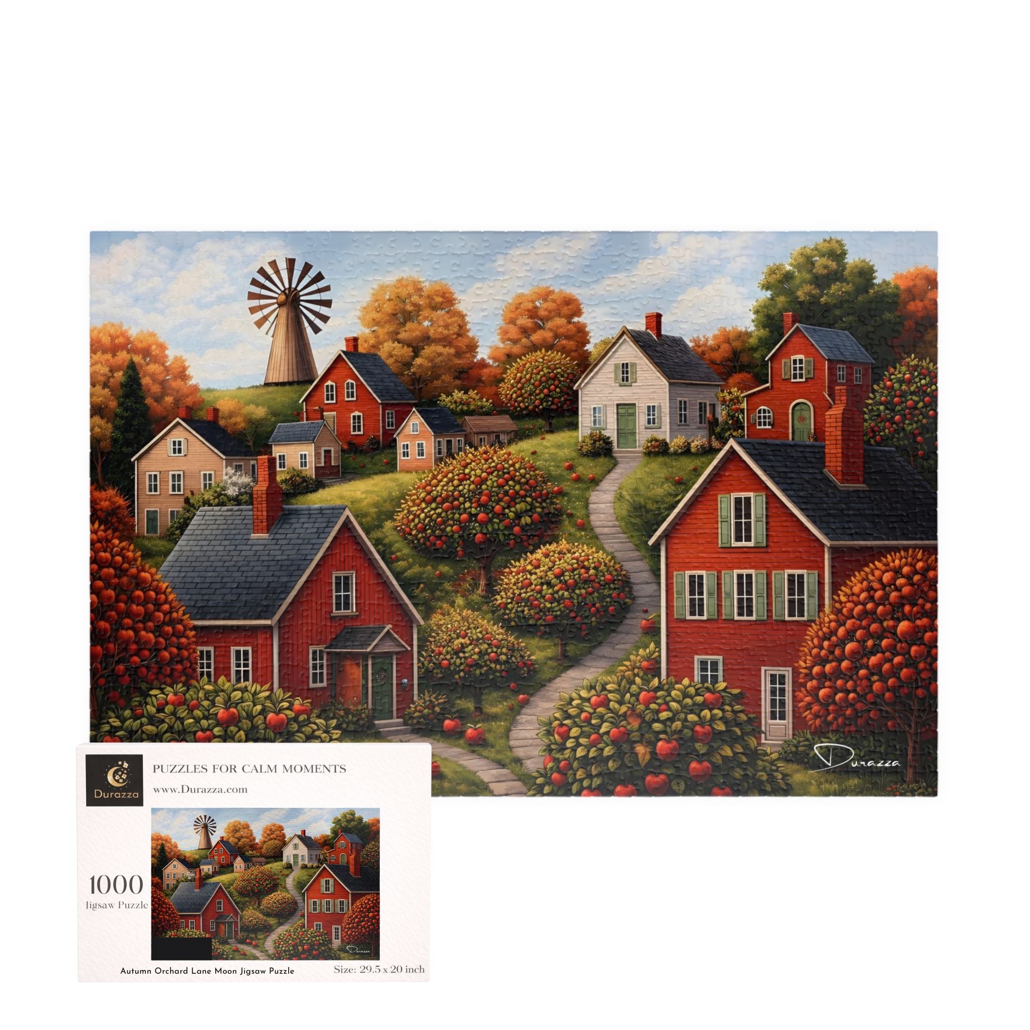 Fall Orchard Jigsaw Puzzle 1000 Piece | Autumn Orchard Lane - Durazza