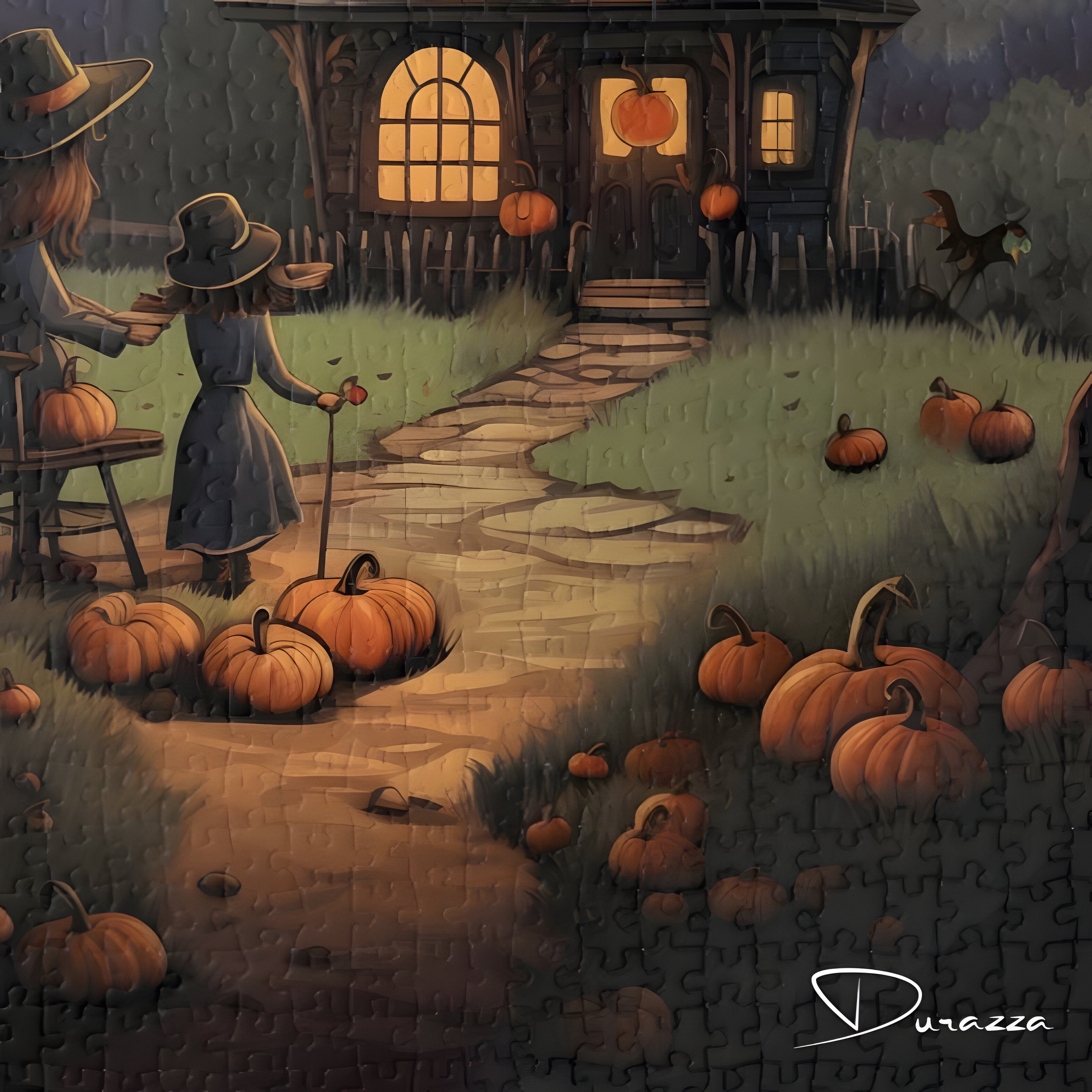 Pumpkin Cottage Jigsaw Puzzle 500 Piece – Pumpkin Ridge Cottage | Durazza