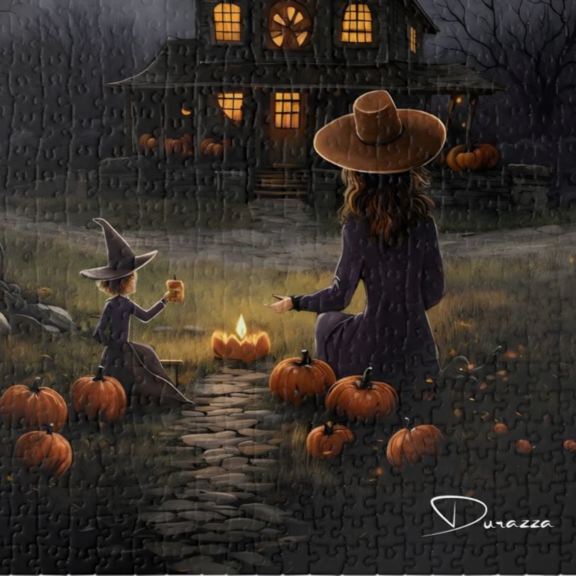 Halloween Witch Cottage Jigsaw Puzzle 500 Piece  Little Witchy Spell - Durazza