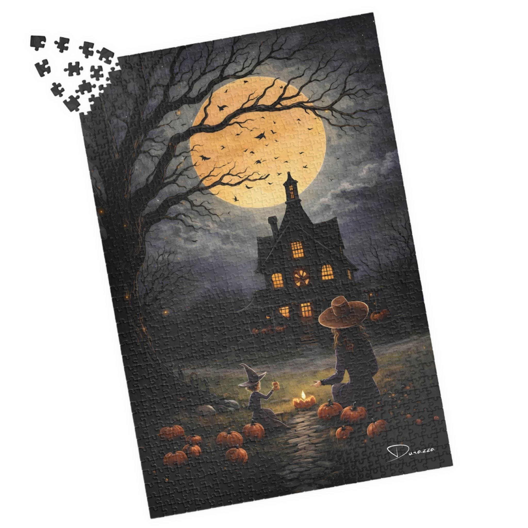 Halloween Witch Cottage Jigsaw Puzzle 500 Piece  Little Witchy Spell - Durazza