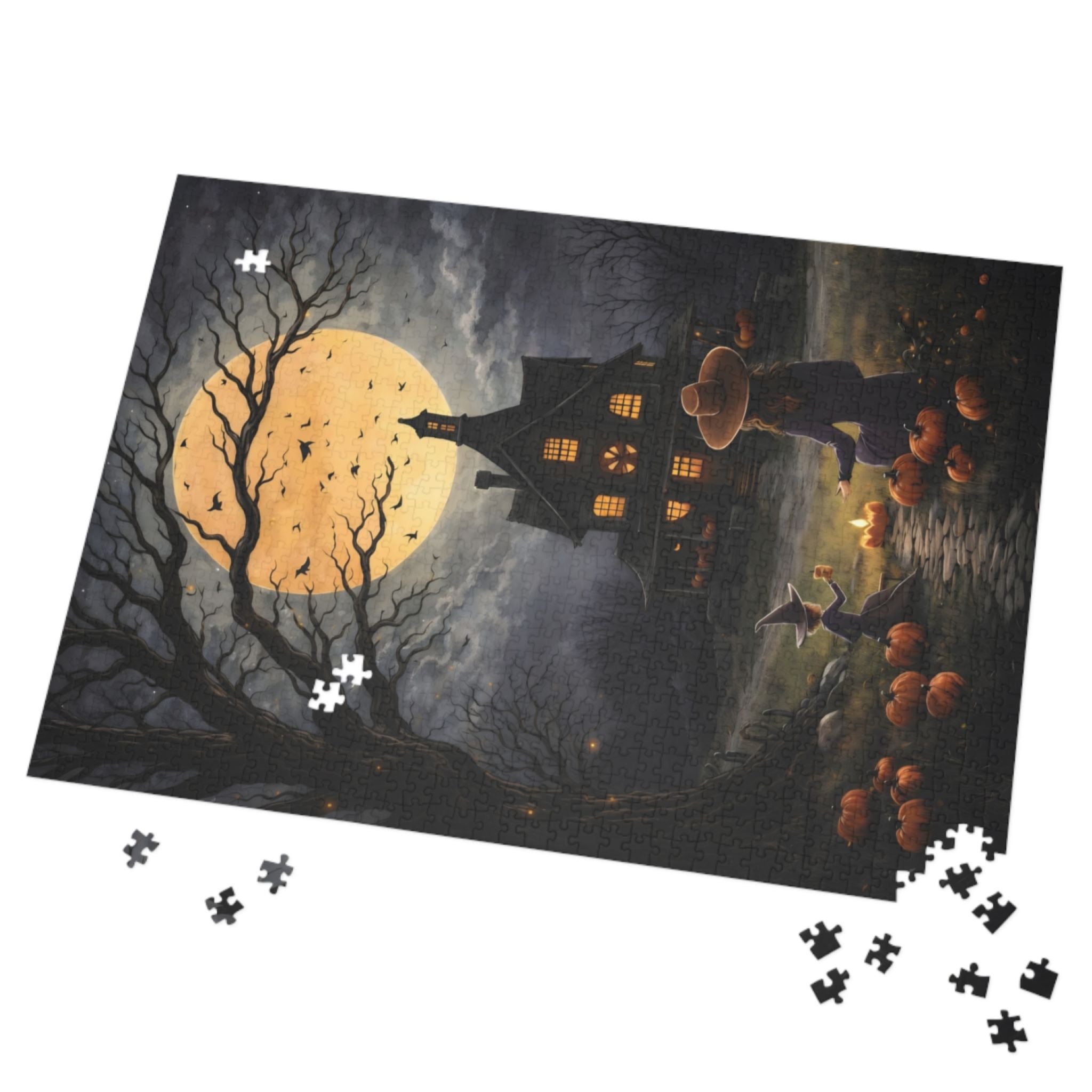 Halloween Witch Cottage Jigsaw Puzzle 500 Piece  Little Witchy Spell - Durazza