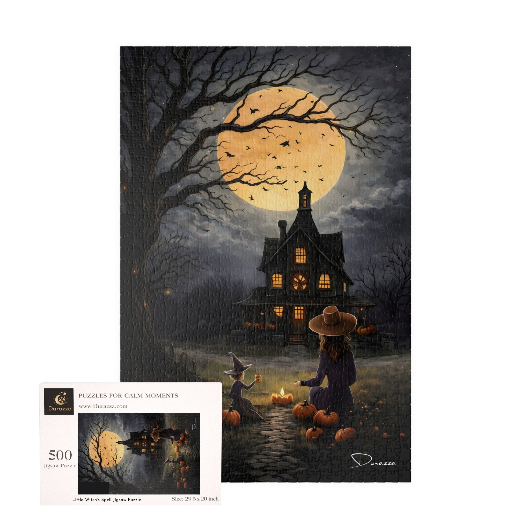 Halloween Witch Cottage Jigsaw Puzzle 500 Piece  Little Witchy Spell - Durazza