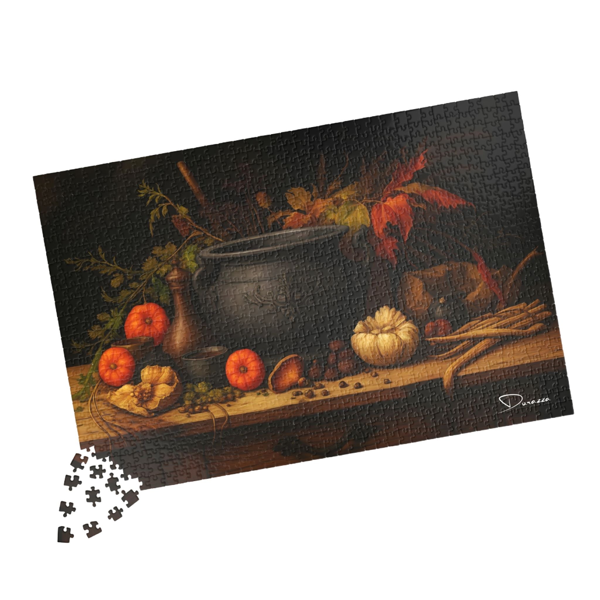 1000 piece Jigsaw puzzle with an Autumn still life painting design.
