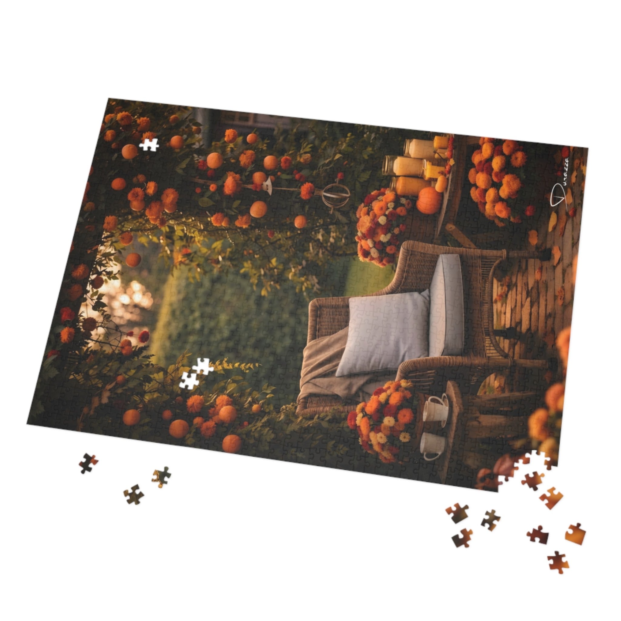 Autumn Outdoor Jigsaw Puzzle – 1000 Piece | Autumn Yard Retreat - Durazza