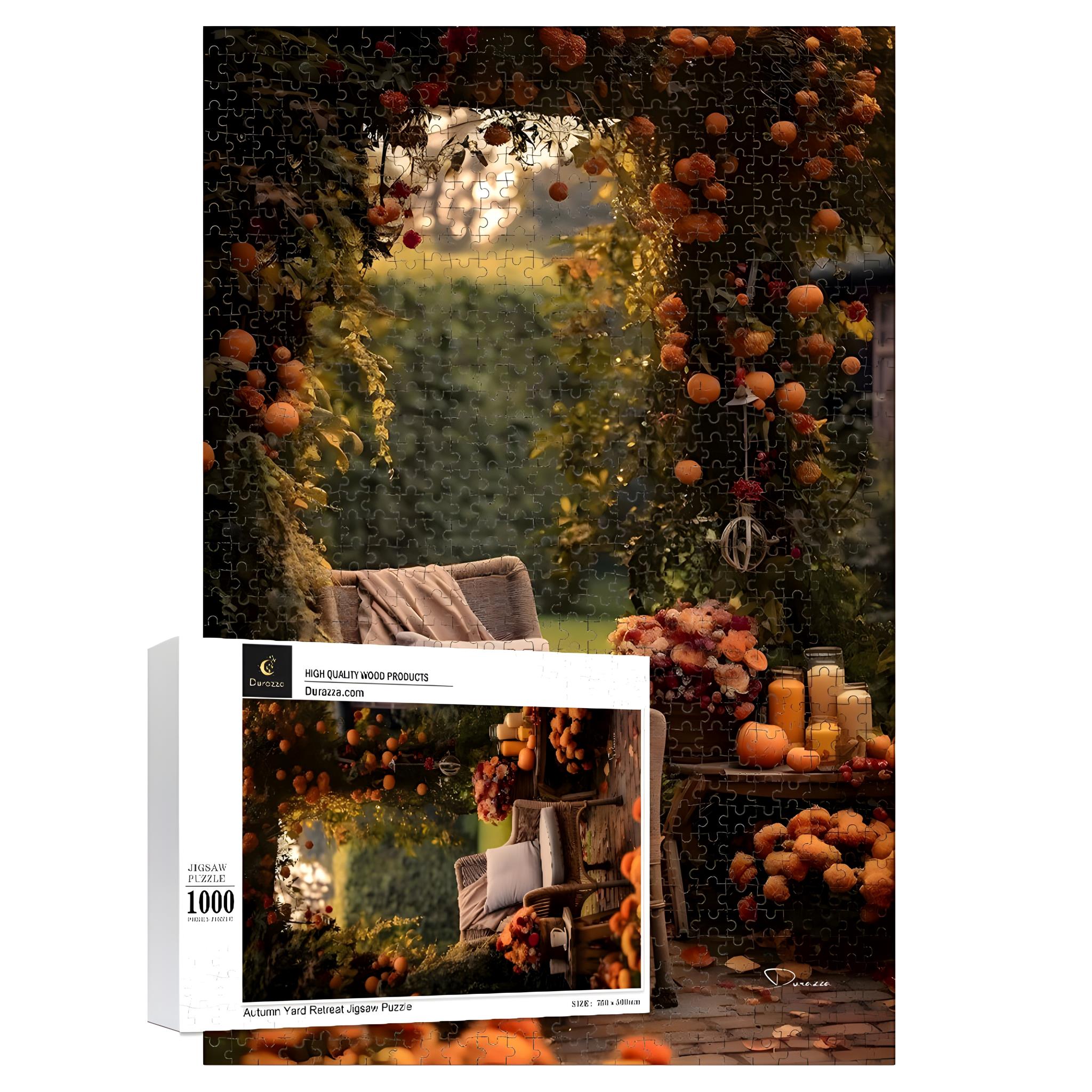 Autumn Outdoor Jigsaw Puzzle – 1000 Piece | Autumn Yard Retreat - Durazza
