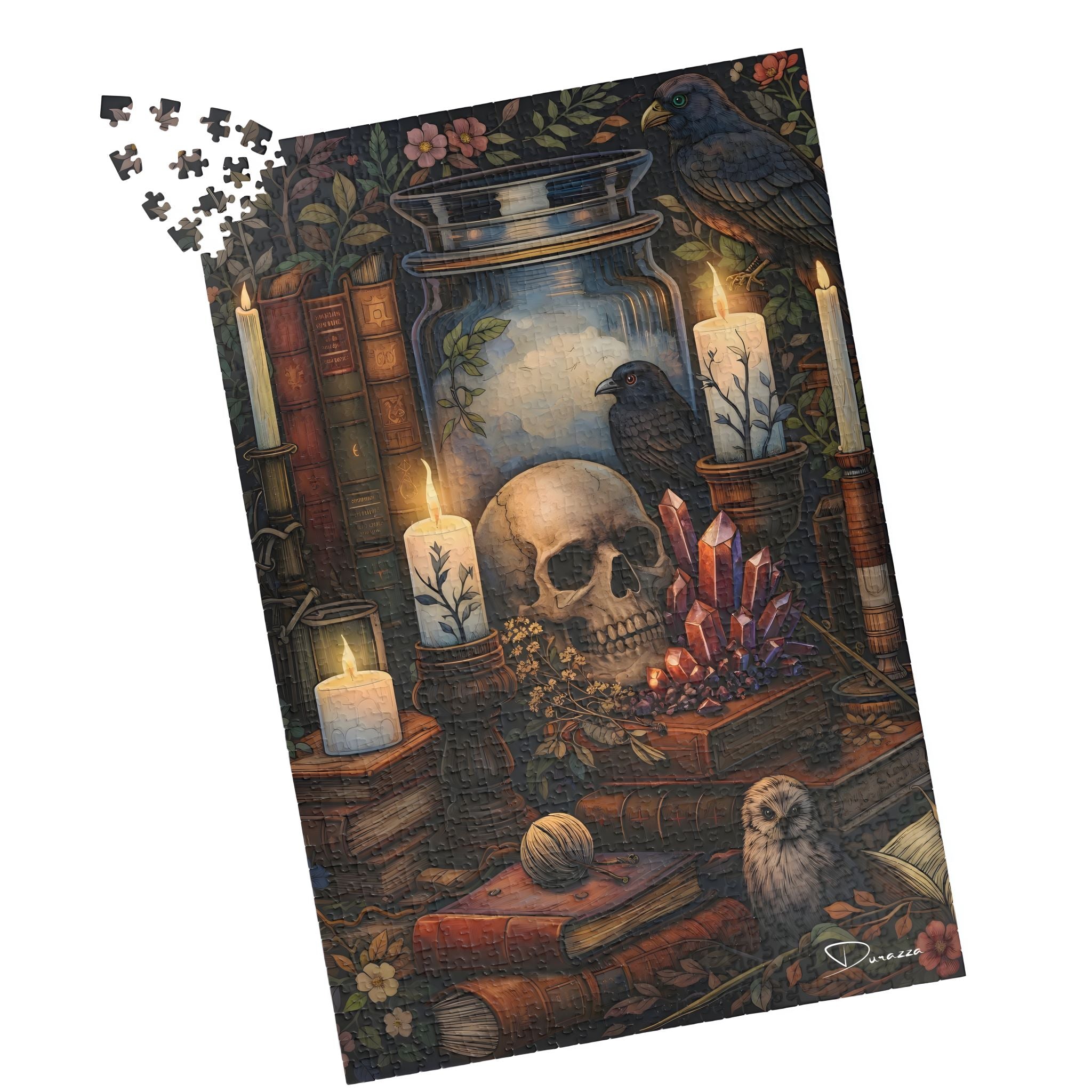 Gothic Library Jigsaw Puzzle – 1000 Pieces | Scholar’s Reliquary | Durazza