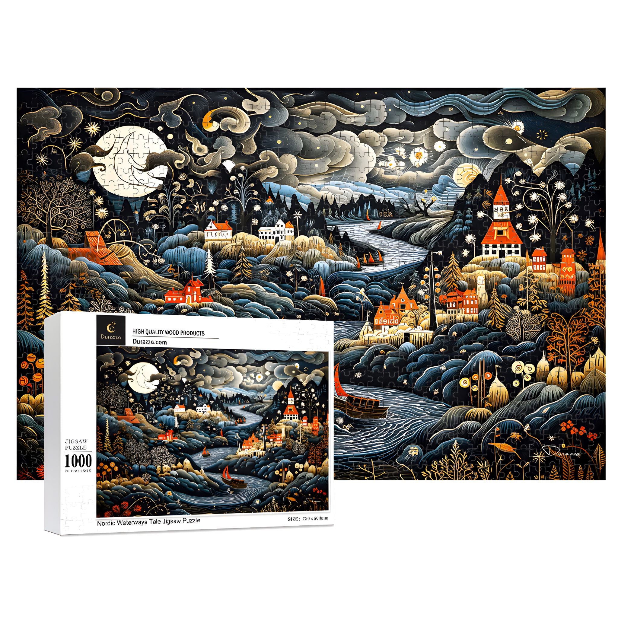Nordic Landscape Jigsaw Puzzle – 500 or 1000 Pieces | Durazza