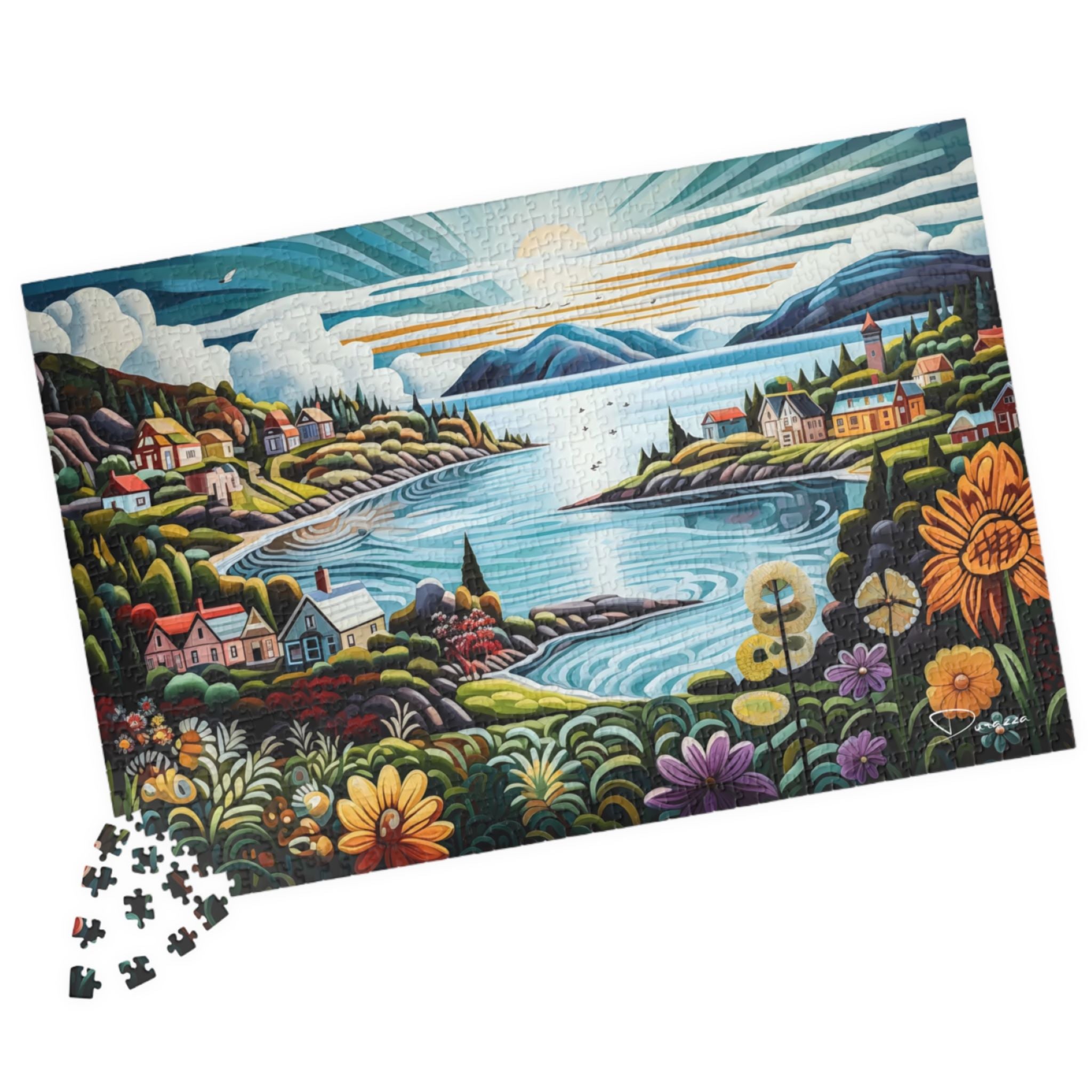 Coastal Lake Jigsaw Puzzle – 500 Pieces | Golden Isle - Durazza
