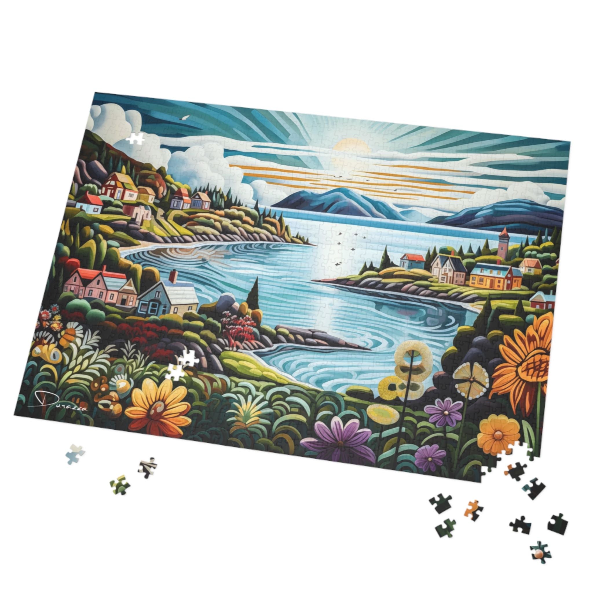 Coastal Lake Jigsaw Puzzle – 500 Pieces | Golden Isle - Durazza
