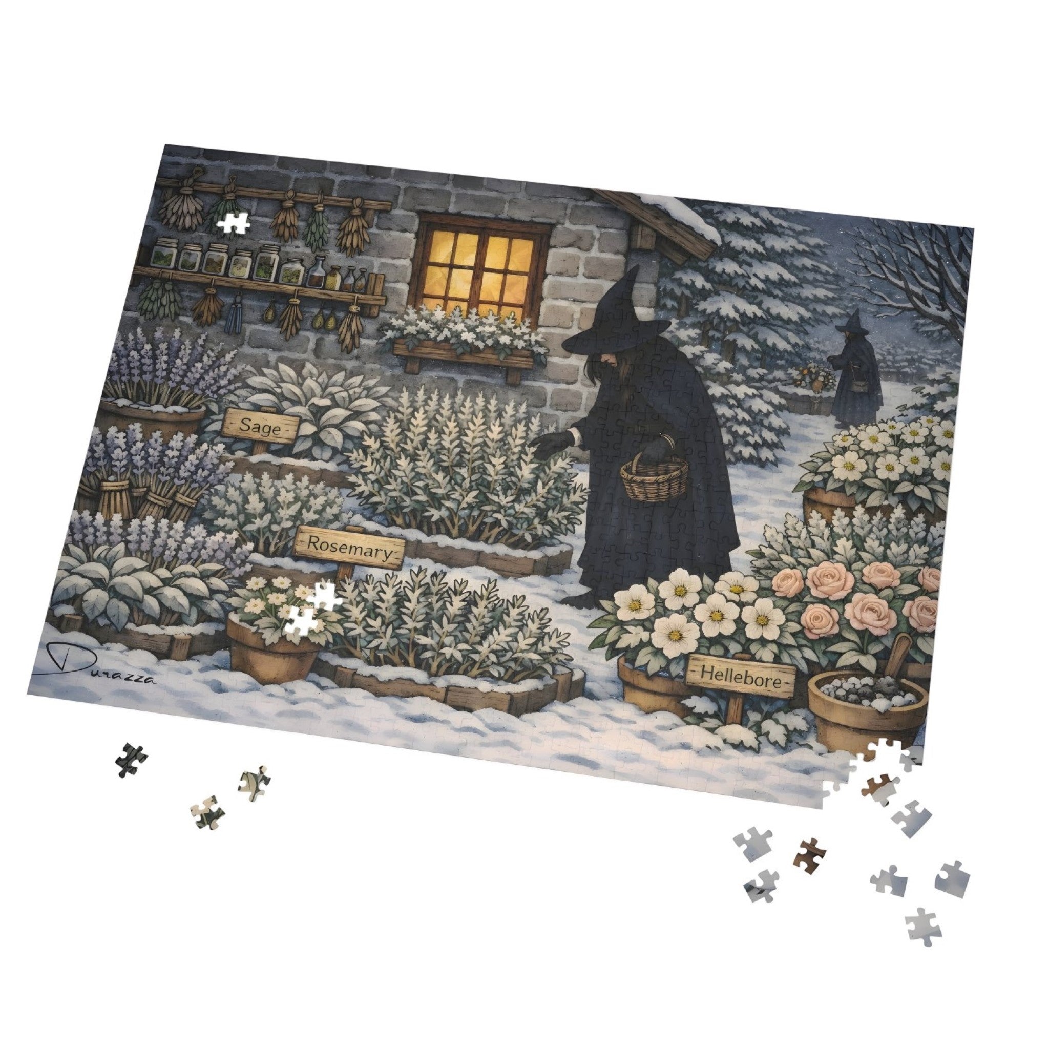 Winter Witch Jigsaw Puzzle – 500/1000 Pieces- Frosty Witches Winter | Durazza