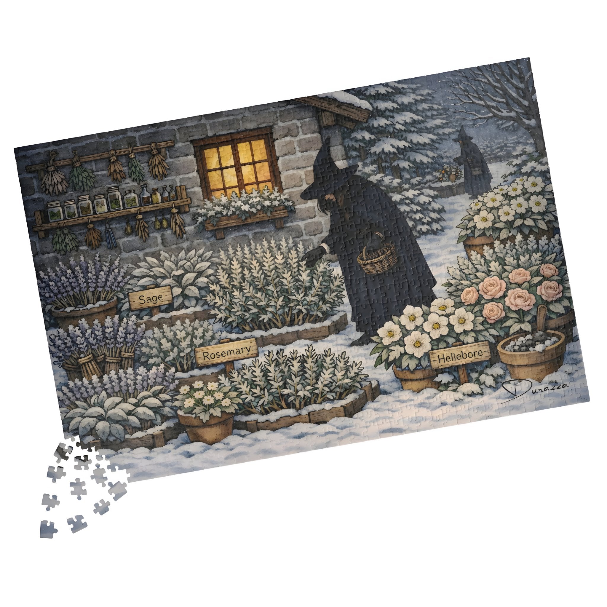 Winter Witch Jigsaw Puzzle – 500/1000 Pieces- Frosty Witches Winter | Durazza