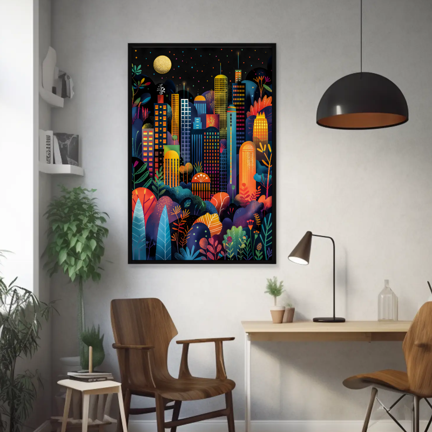 Urban Oasis Wall Art: Modern Contemporary Art