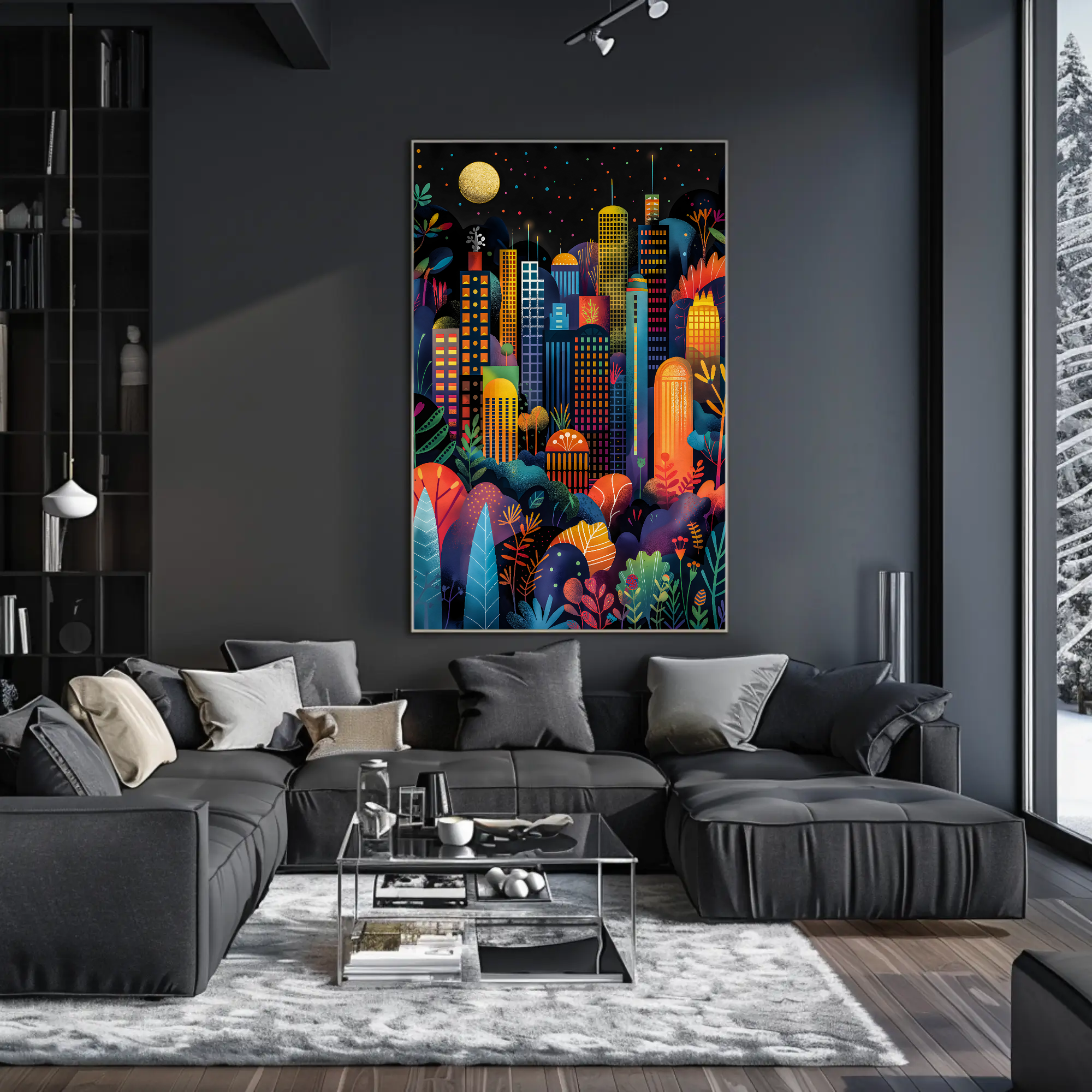 Urban Oasis Wall Art: Modern Contemporary Art