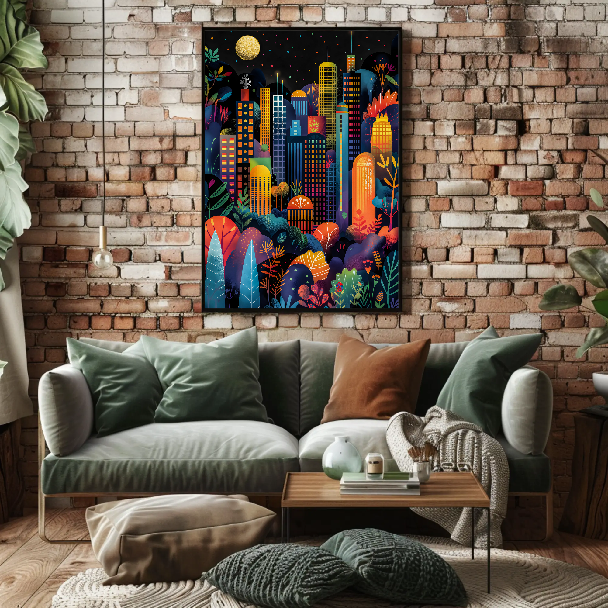 Urban Oasis Wall Art: Modern Contemporary Art