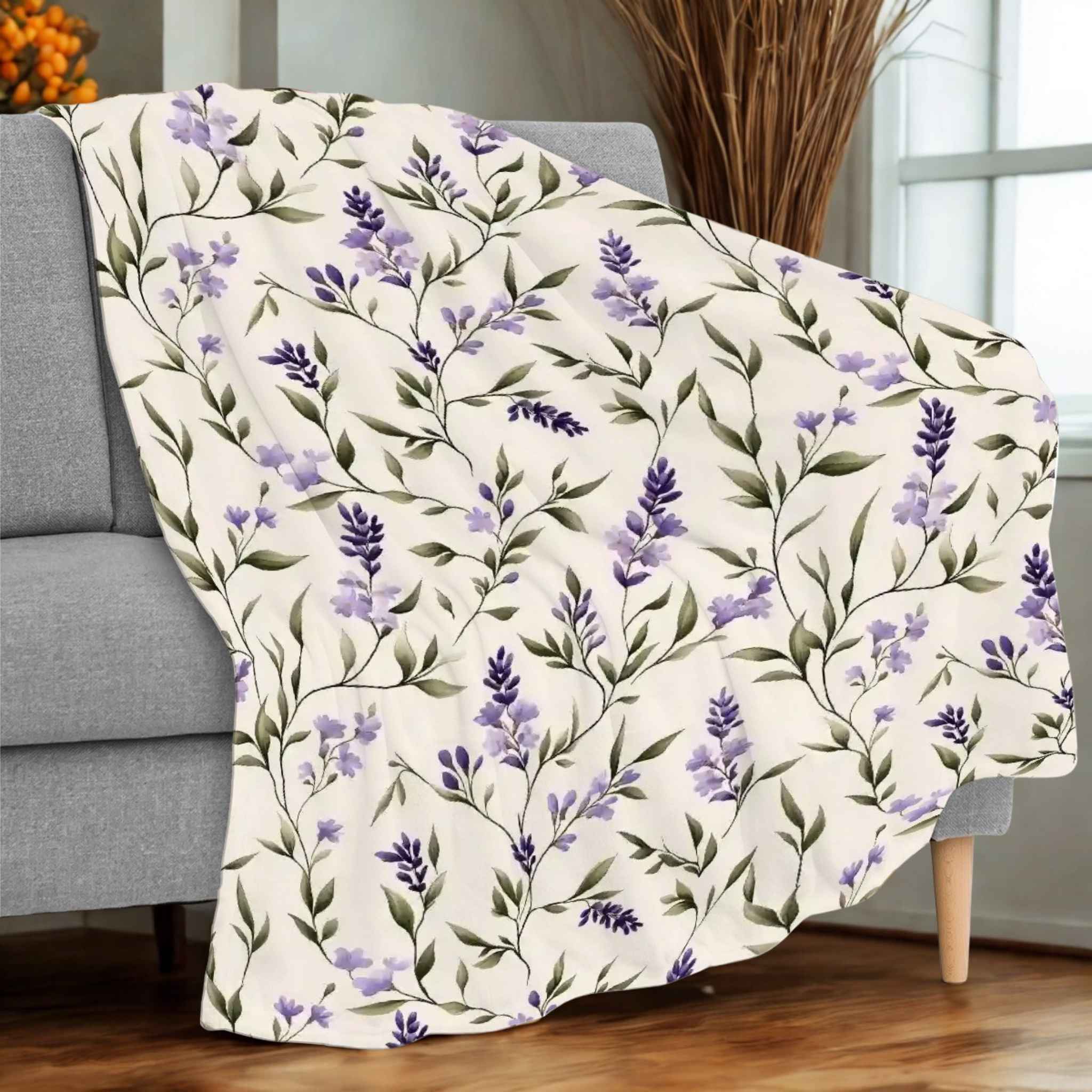 Lavender Throw Blanket - Cottagecore Decor | Violet Meadow