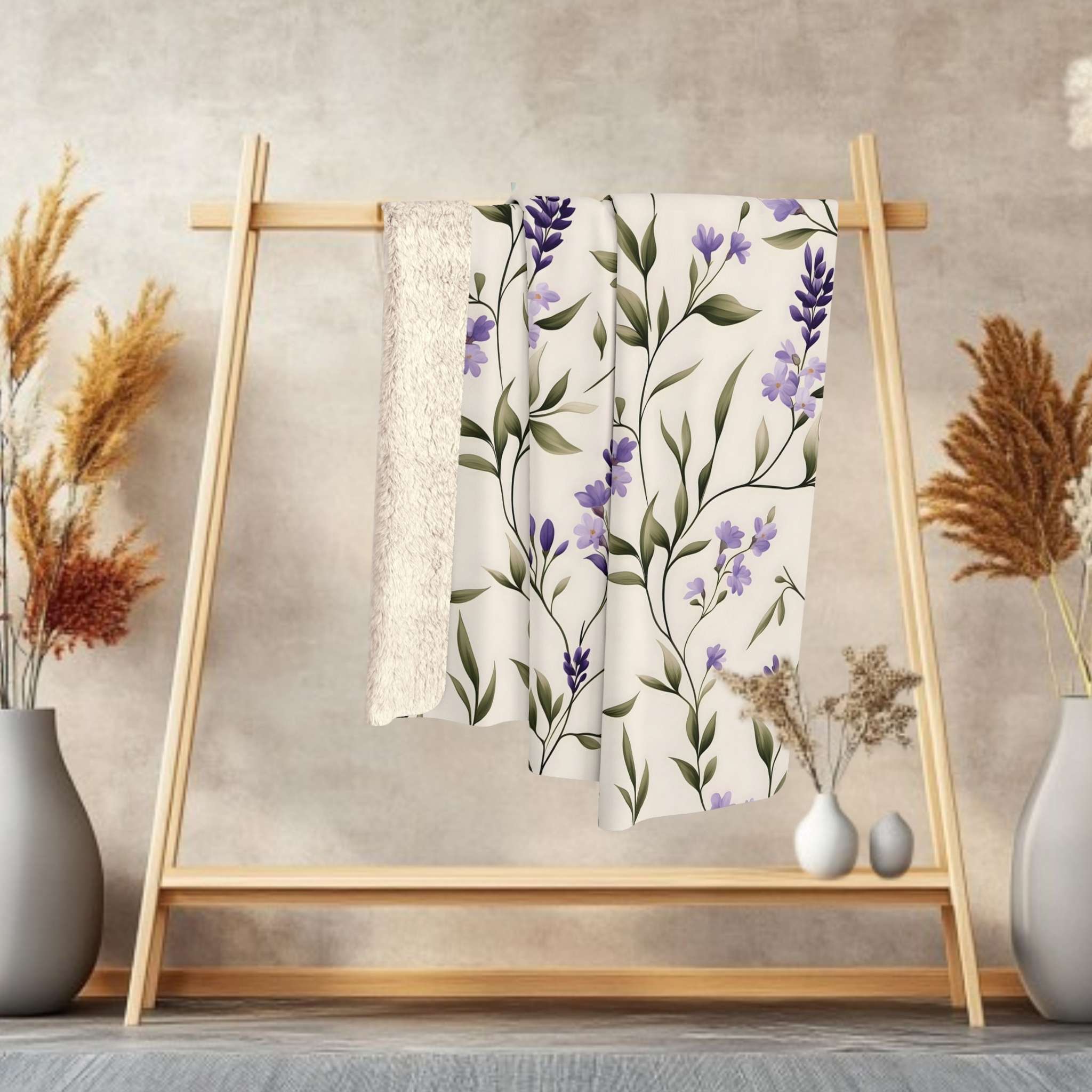 Lavender Throw Blanket - Cottagecore Decor | Violet Meadow