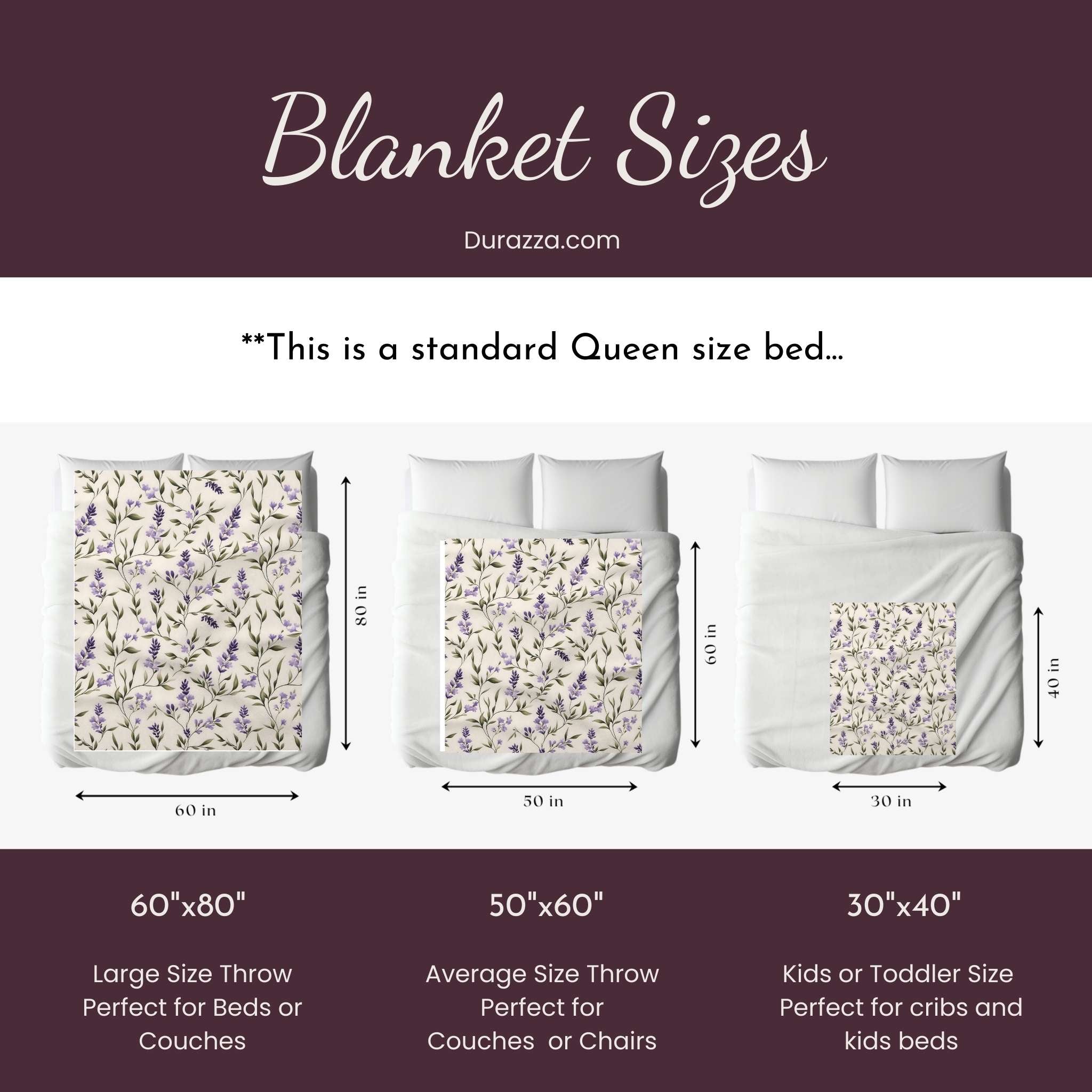 Lavender Throw Blanket - Cottagecore Decor | Violet Meadow