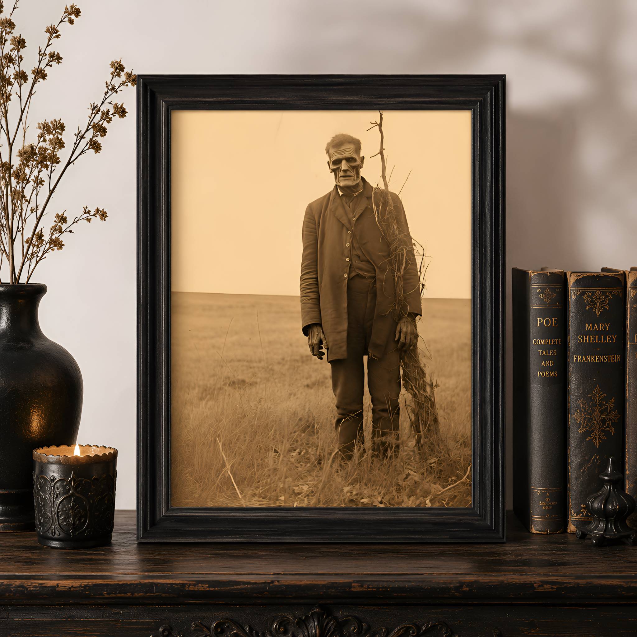 Monster Horror Art Print 11x14 | Frankenstein Loneliness