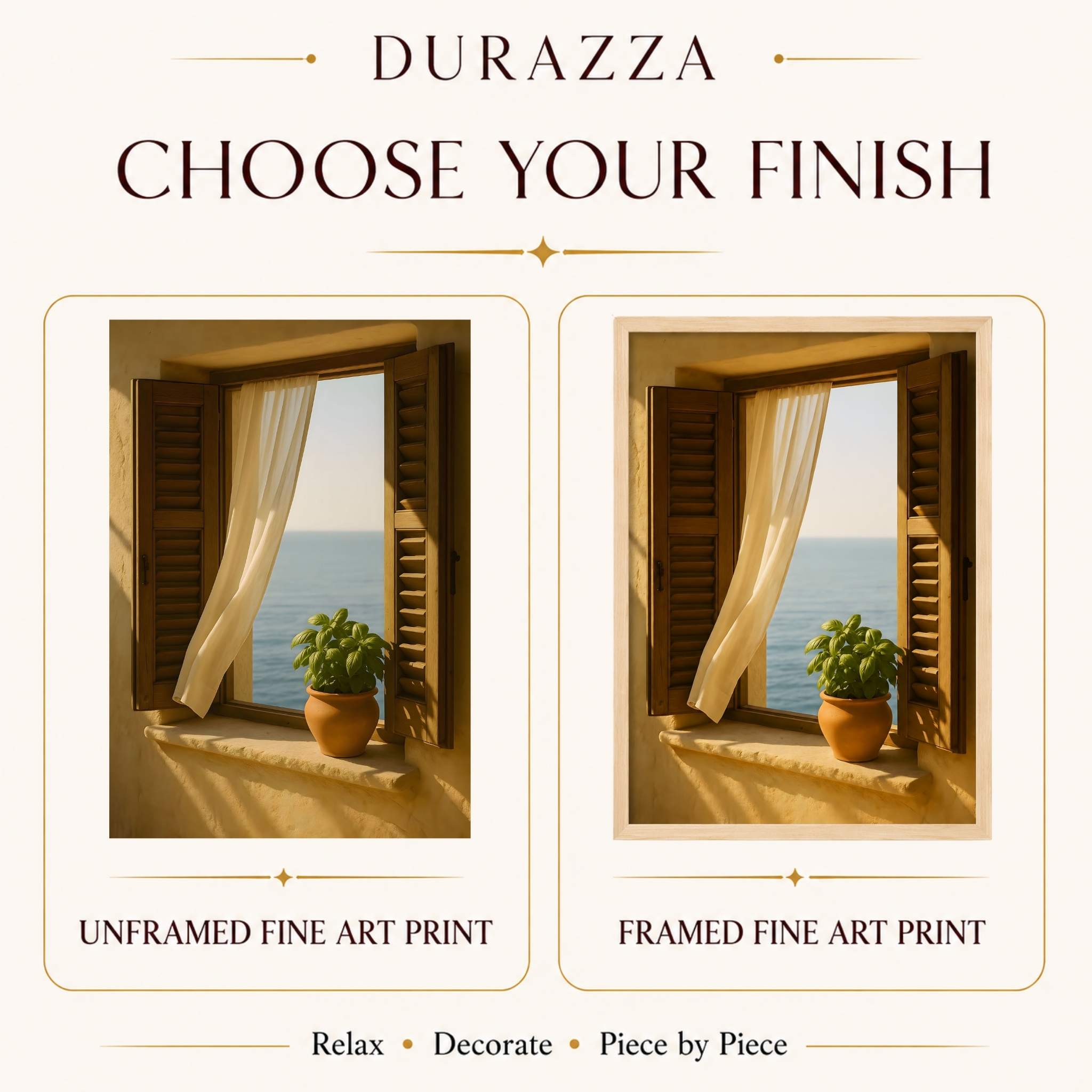 Ocean View Mediterranean Wall Art 12x18/24x36 | Salt Air Herb