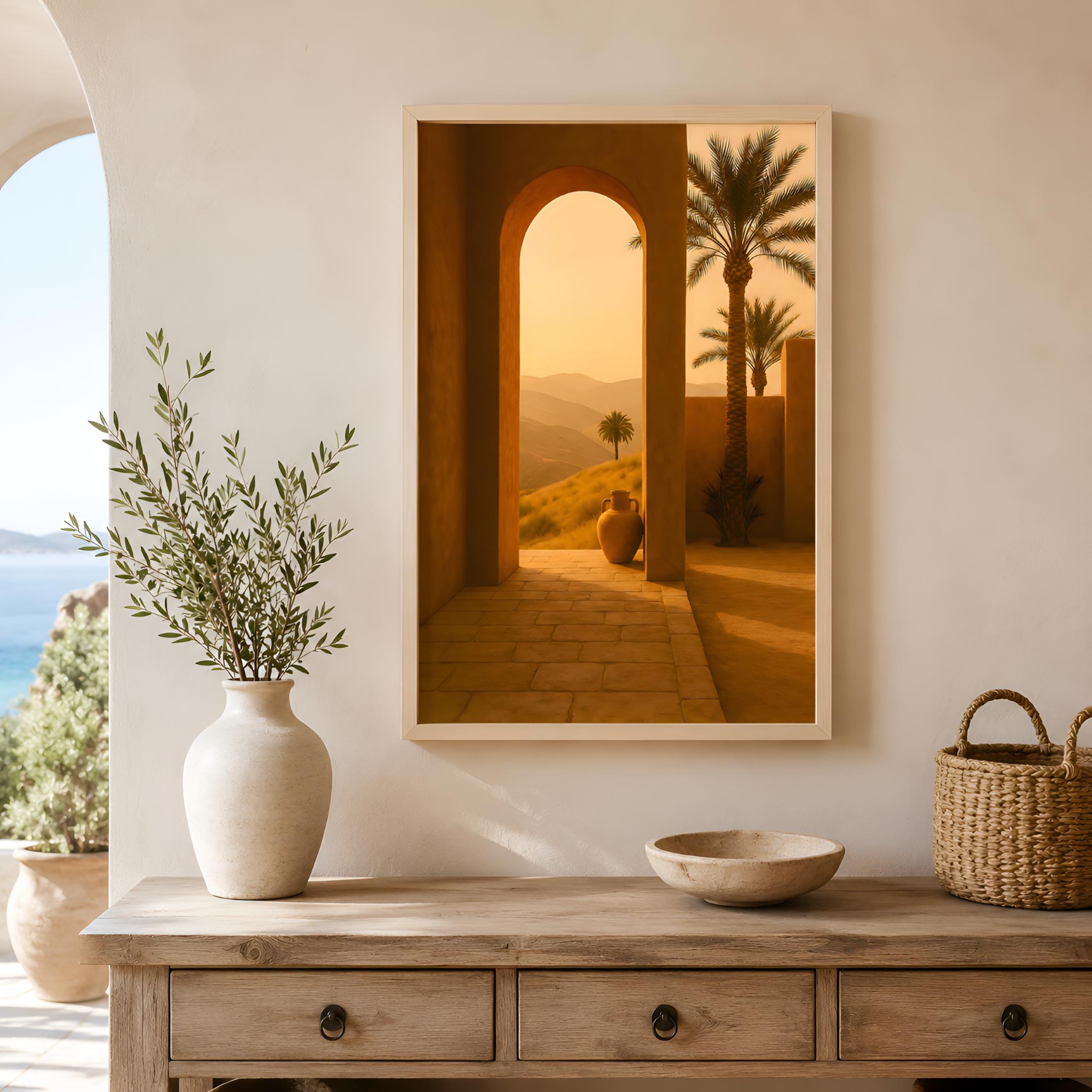 Moroccan Archway Mediterranean Wall Art 12x18 - 40x60 | Sol View