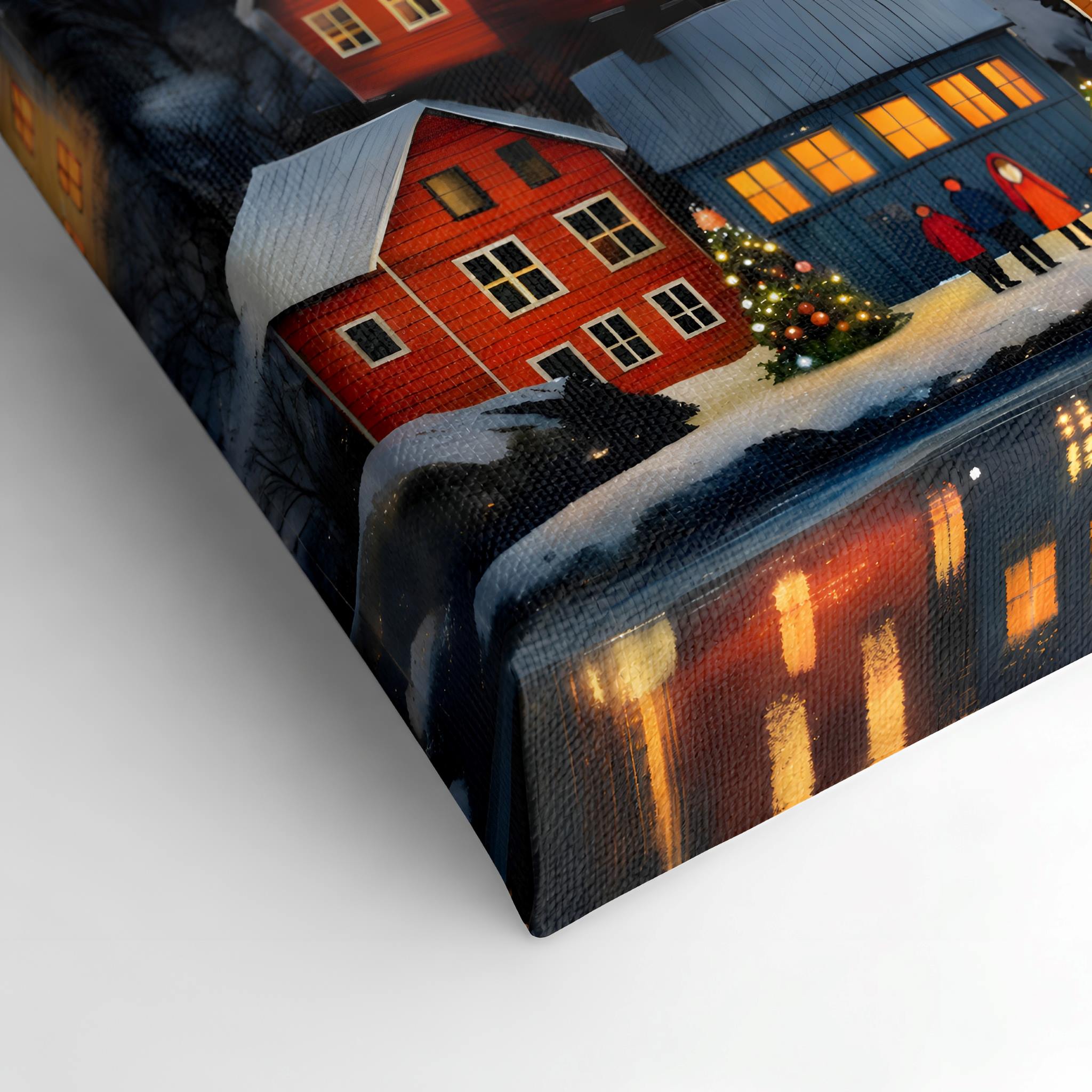 Nordic Christmas Canvas 24x16 36x24 | Norwegian Holiday Night