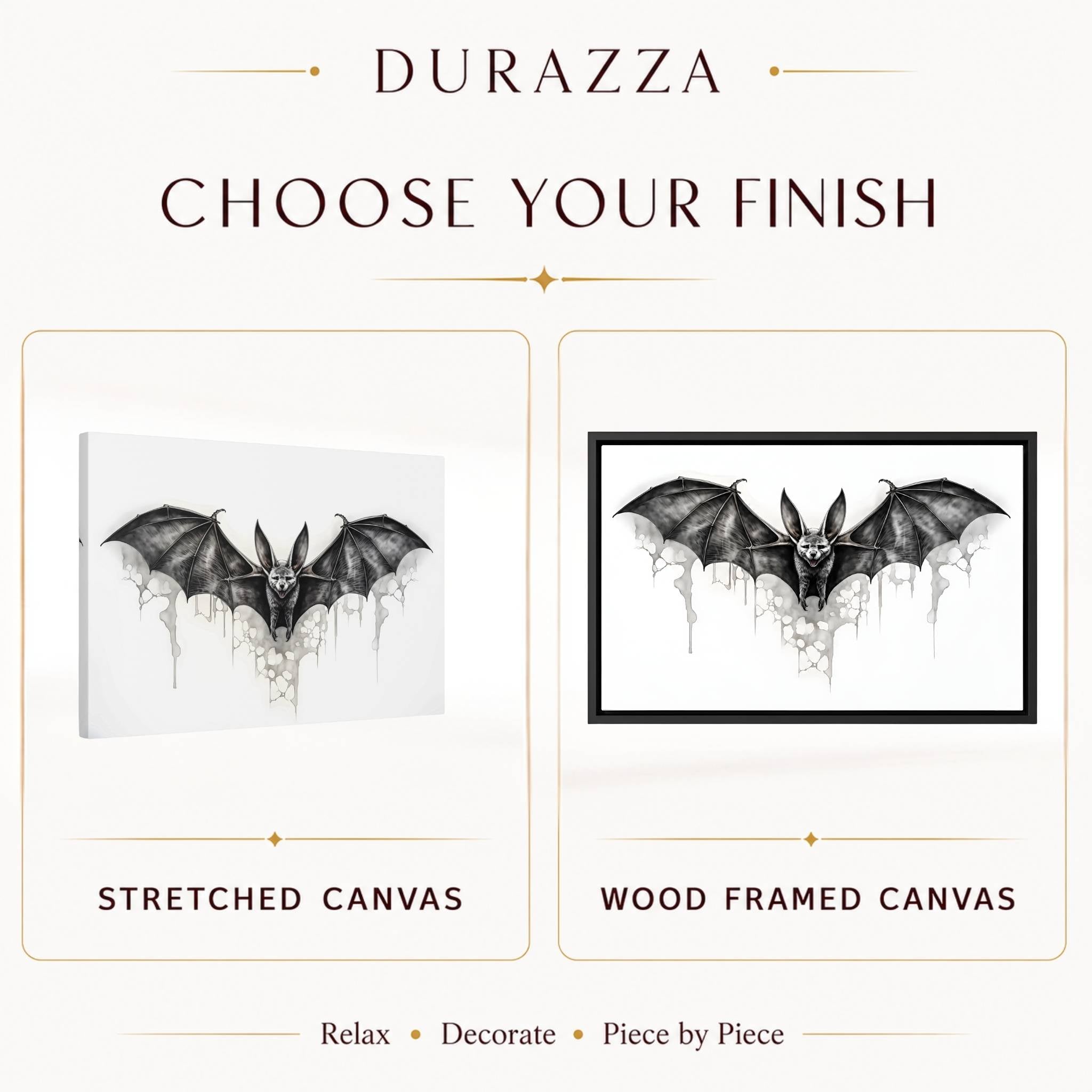 Bat Wing Specimen Canvas Art 18x12 or 24x16 | Flying Bat