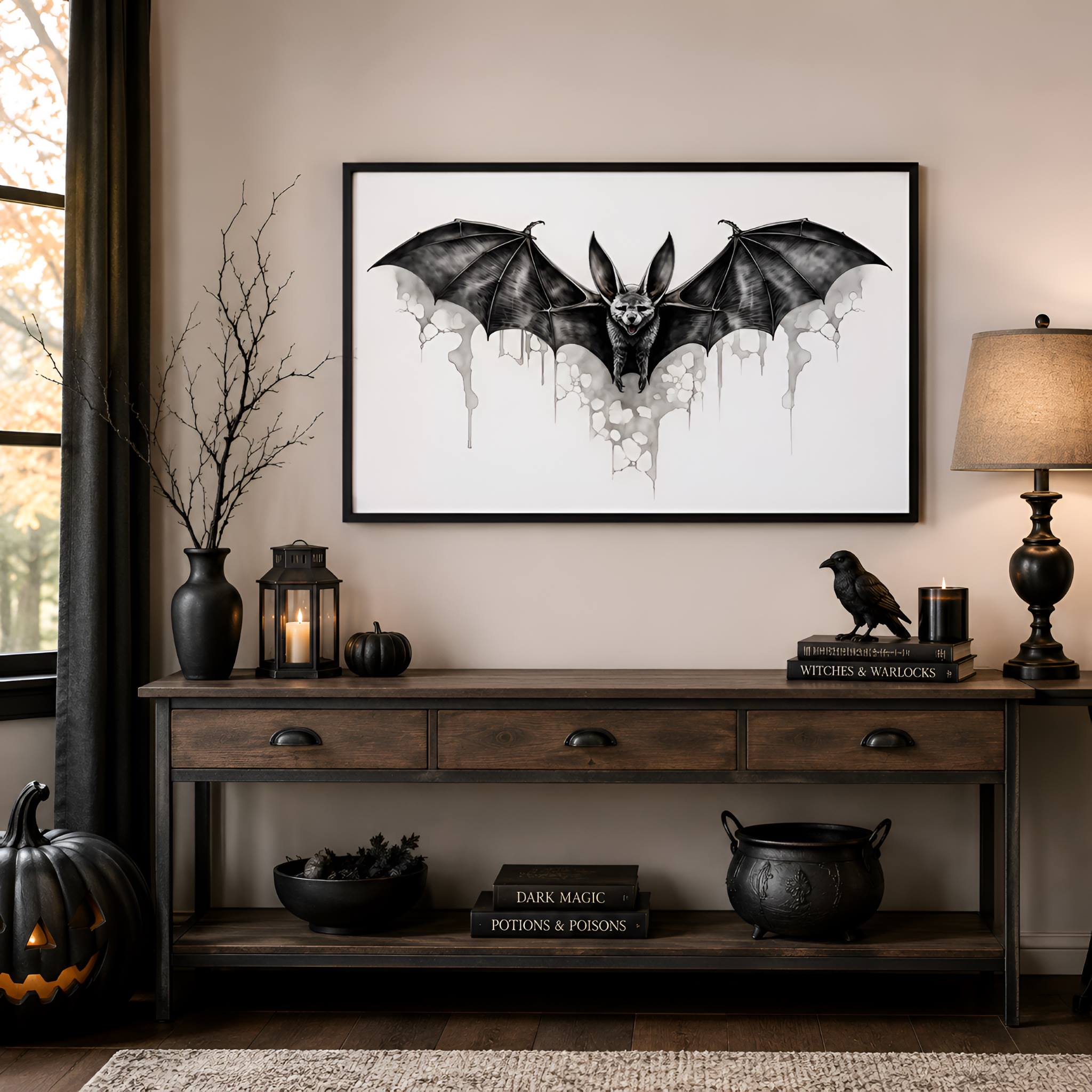 Bat Wing Specimen Canvas Art 18x12 or 24x16 | Flying Bat