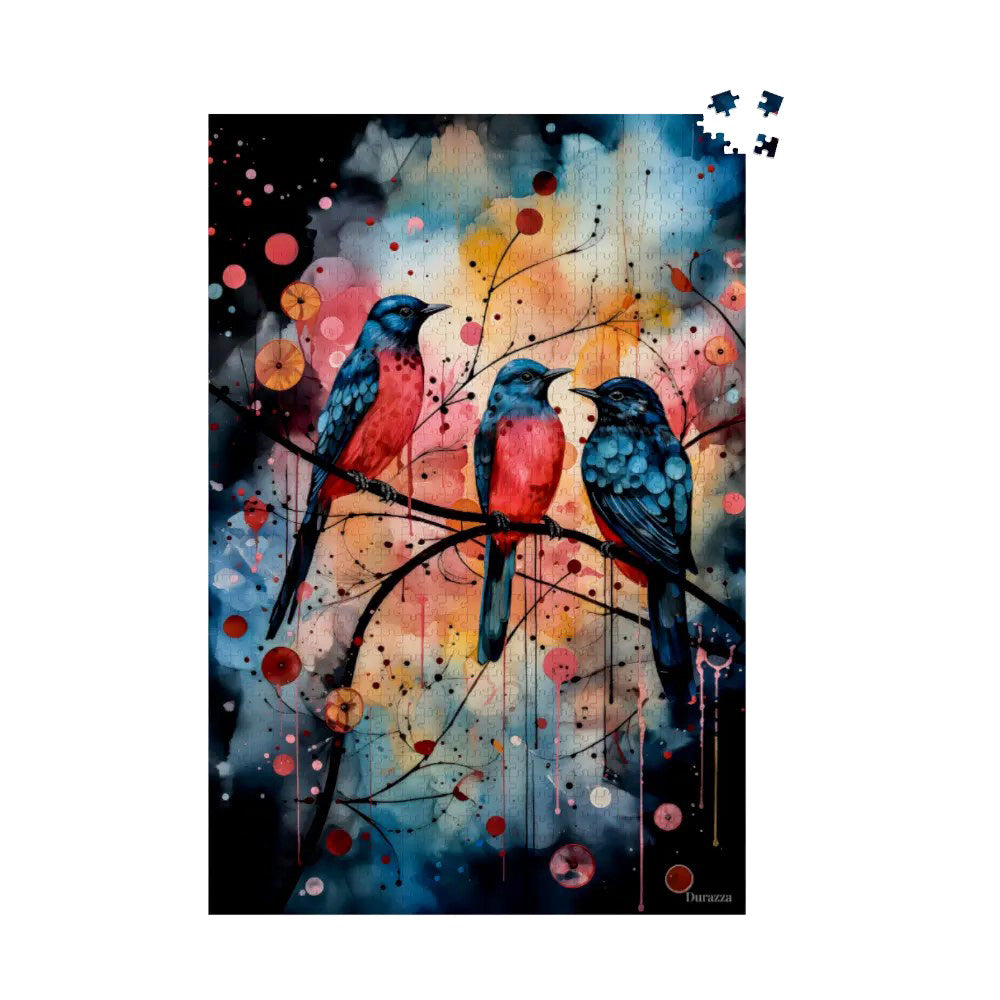 Watercolor Splash Bird Jigsaw Puzzle: 500 or 1000 pieces