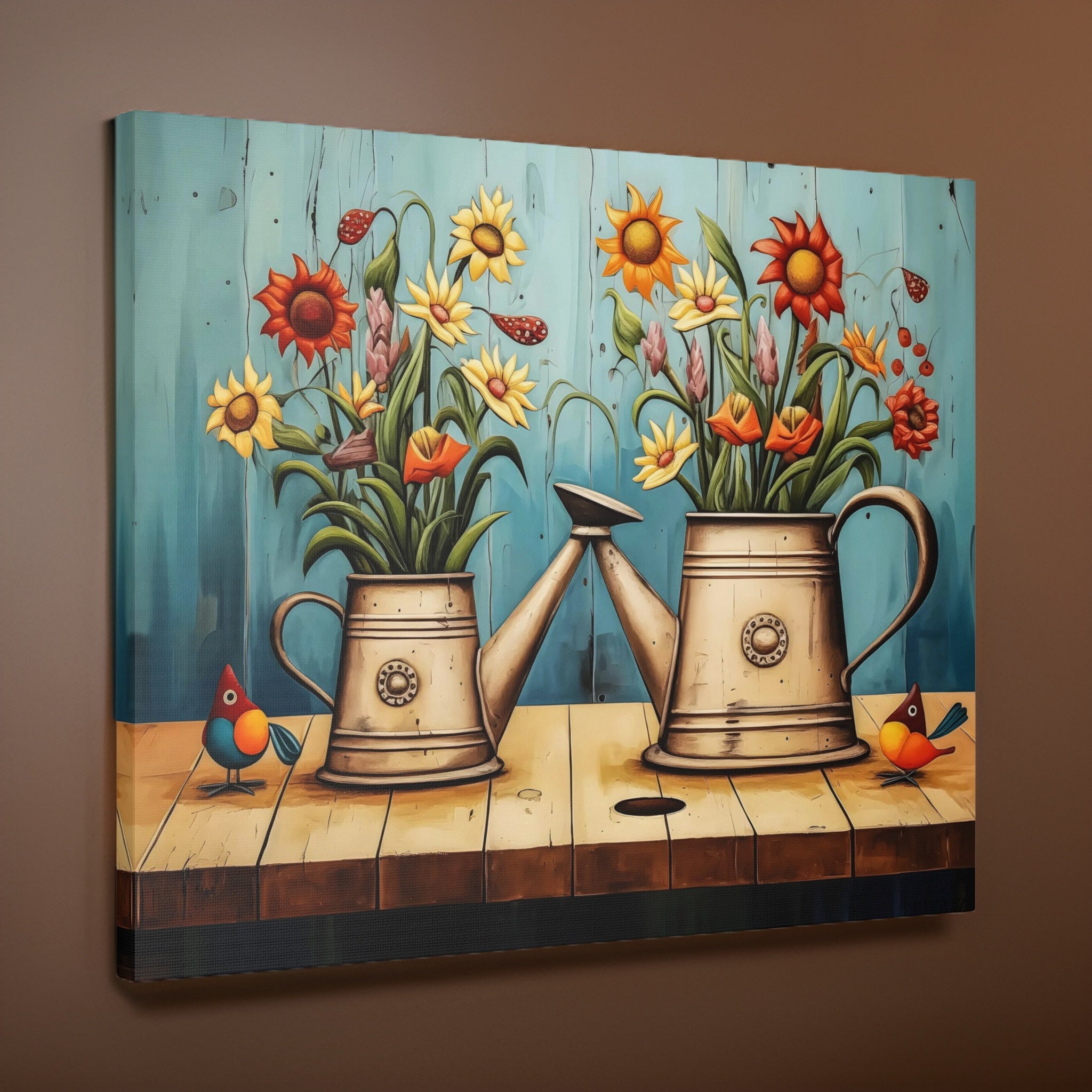 Watering Can Flower Wall Art Prints
