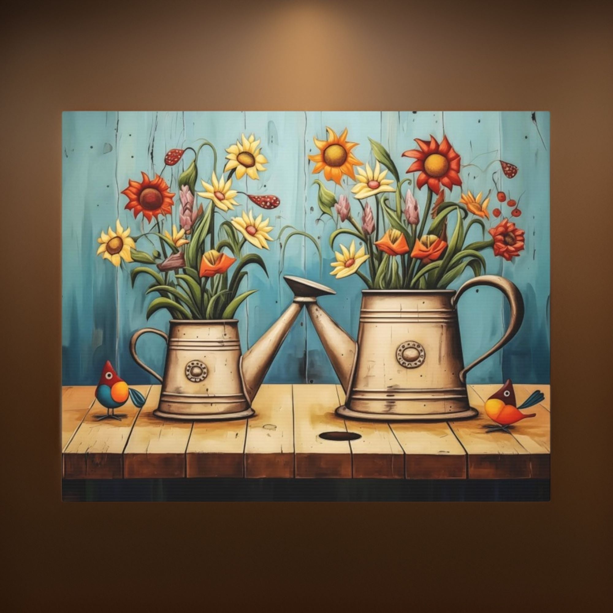 Watering Can Flower Wall Art Prints