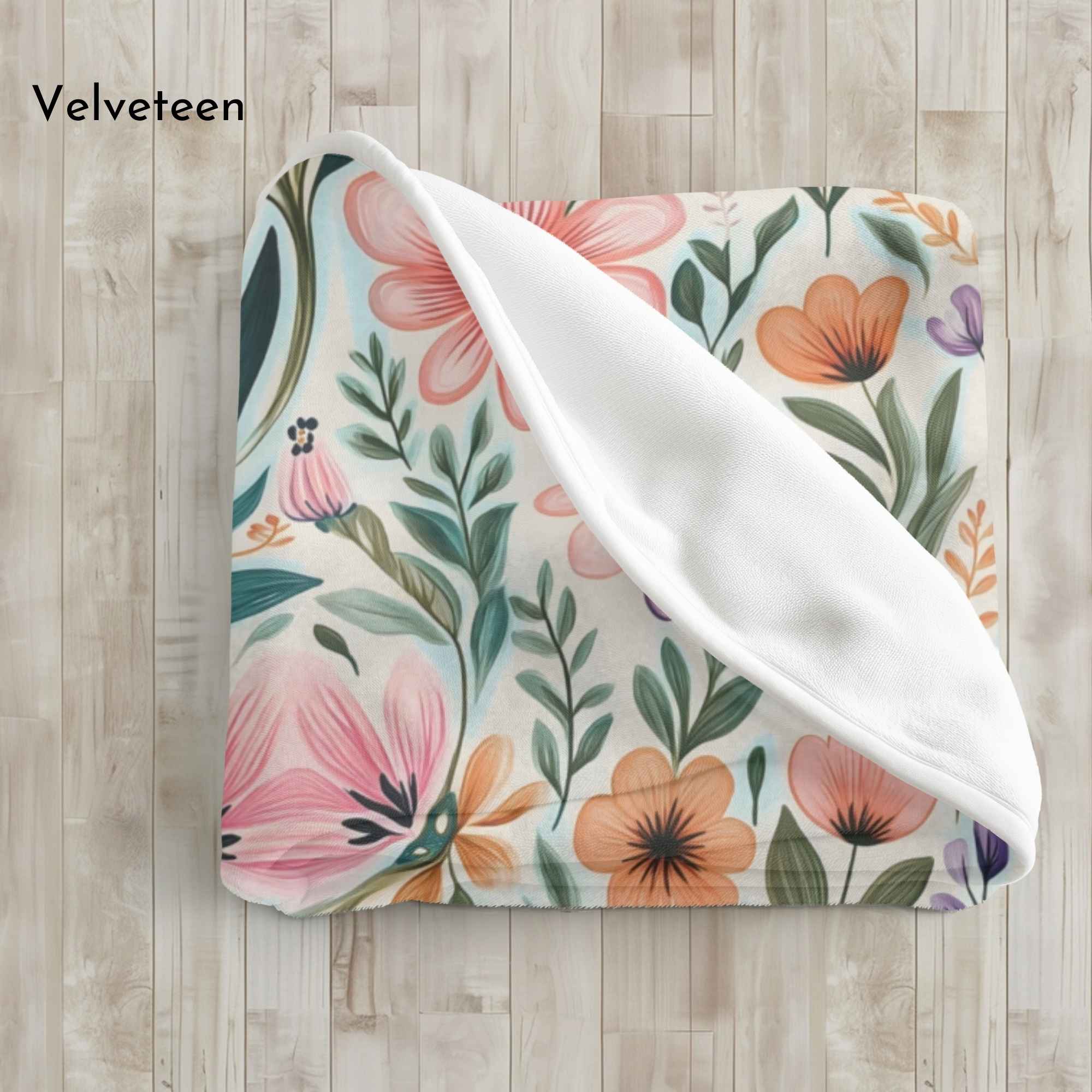 Floral Throw Blanket: Cottagecore Bedding | Wildflower Haven