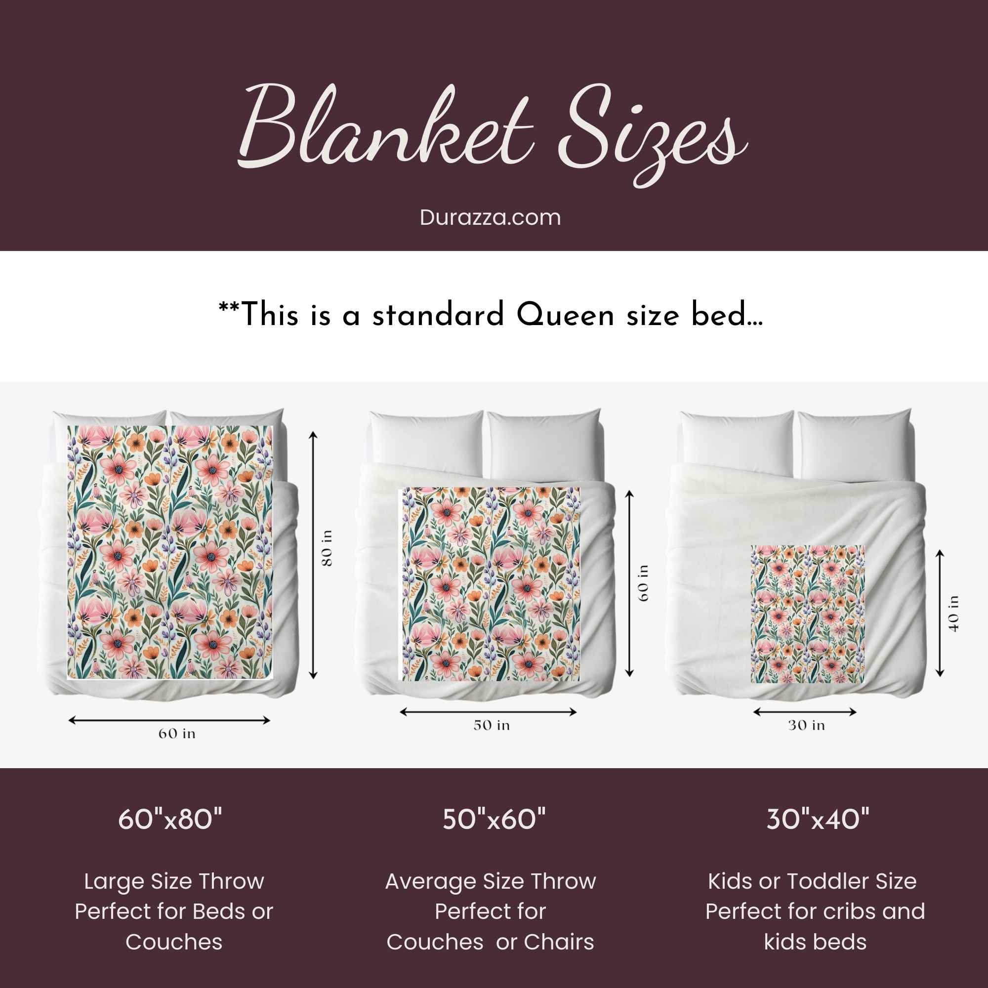 Floral Throw Blanket: Cottagecore Bedding | Wildflower Haven