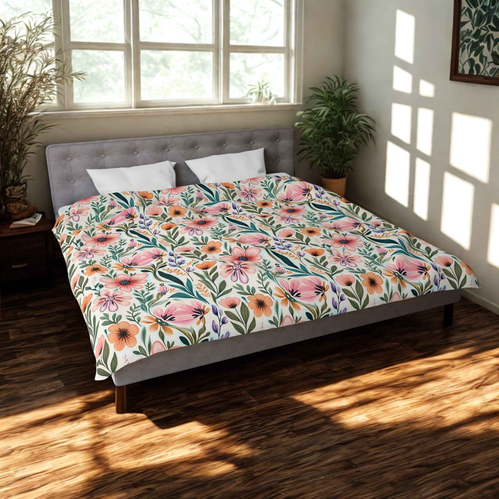 Flower Duvet Cover: Cottagecore Bedding | Wildflower Haven