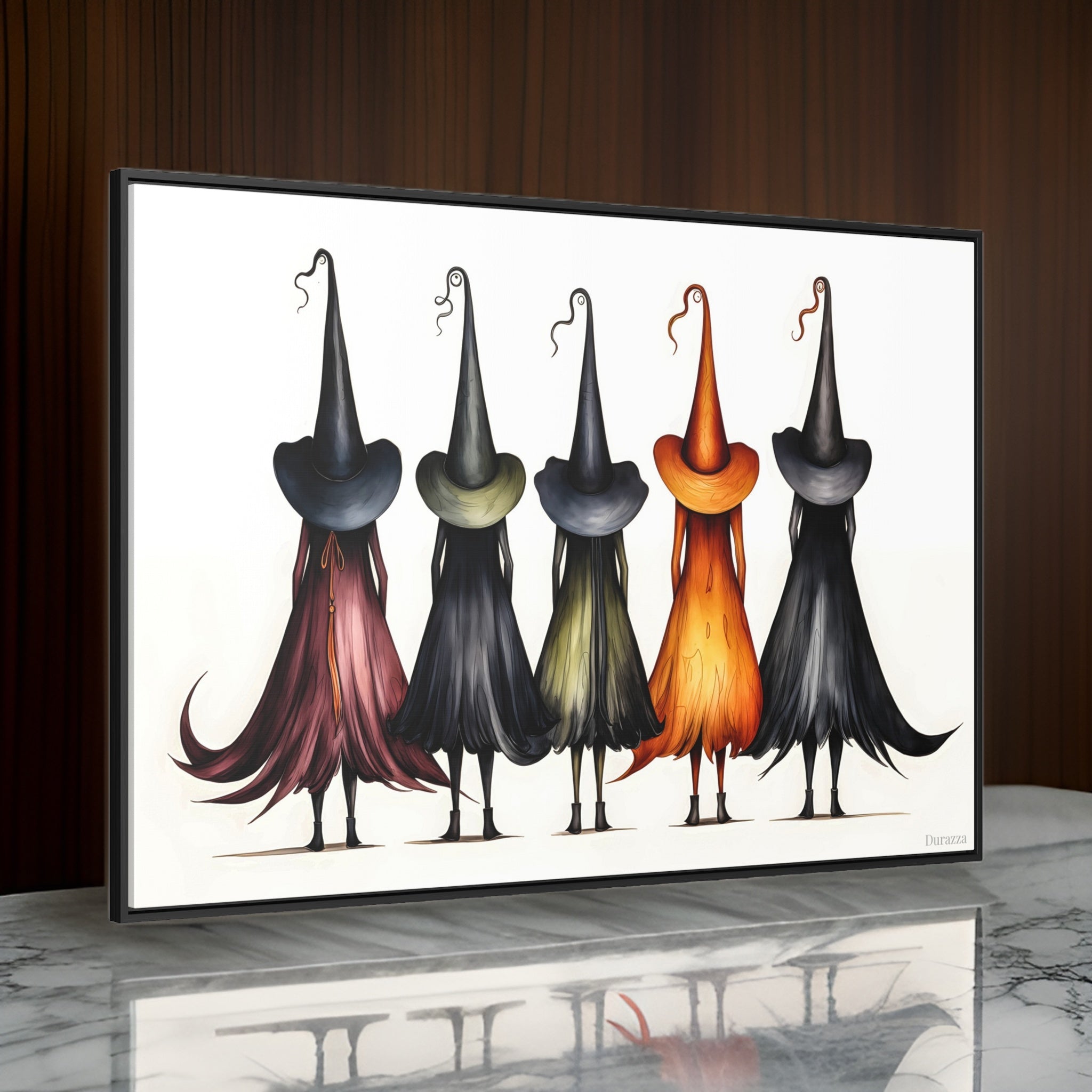 Witch Silhouette Wall Art: Unbreakable Friendship