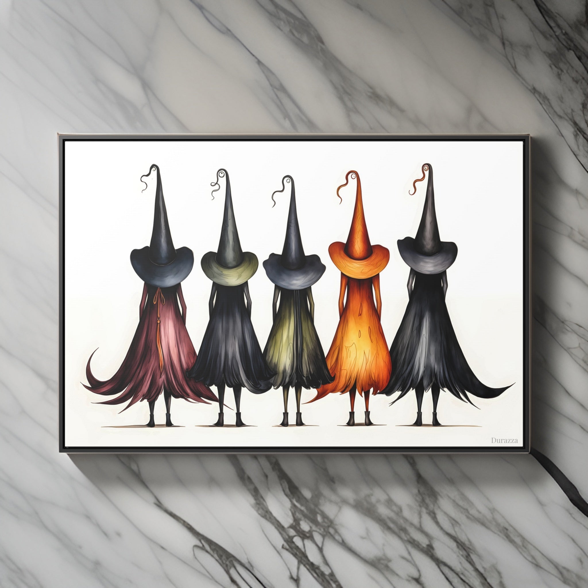 Witch Silhouette Wall Art: Unbreakable Friendship