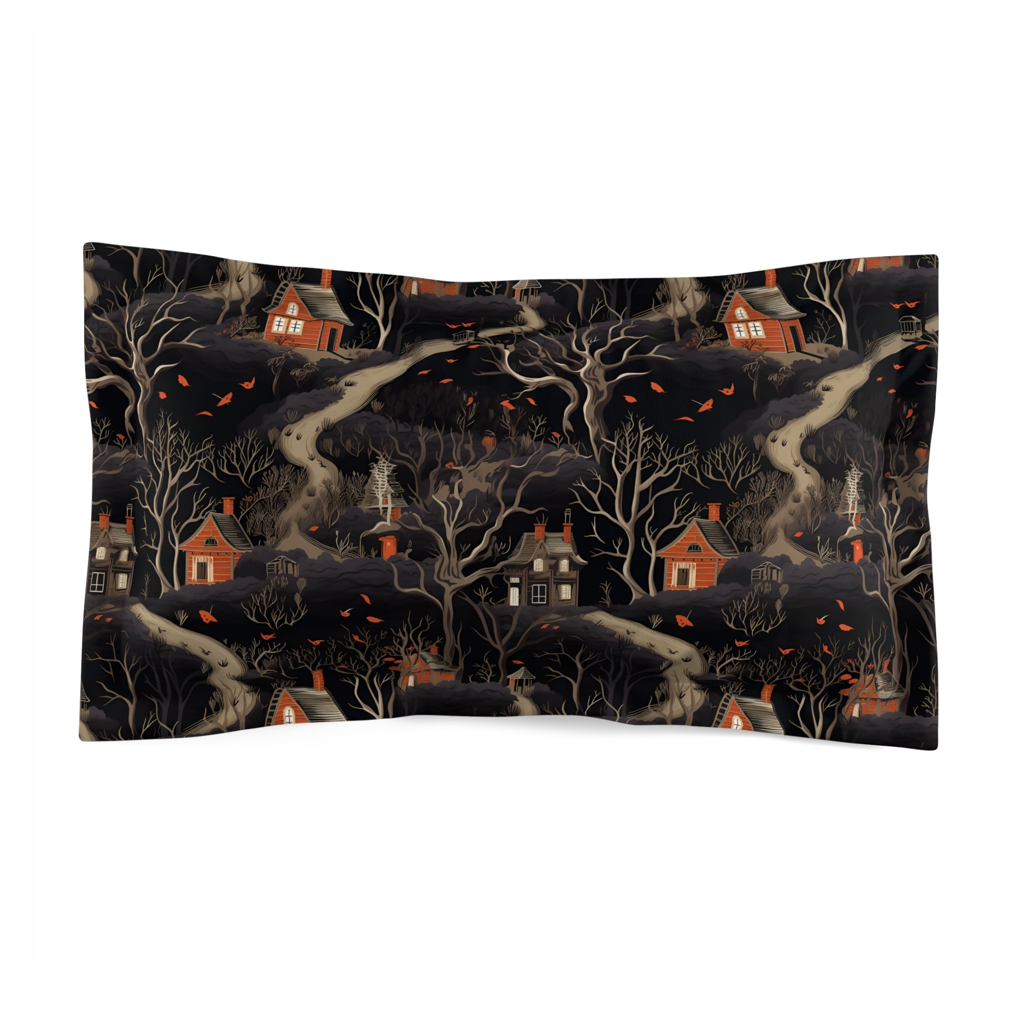 Witches Woodland Duvet Cover with Pillow Shams Cottagecore, Microfiber