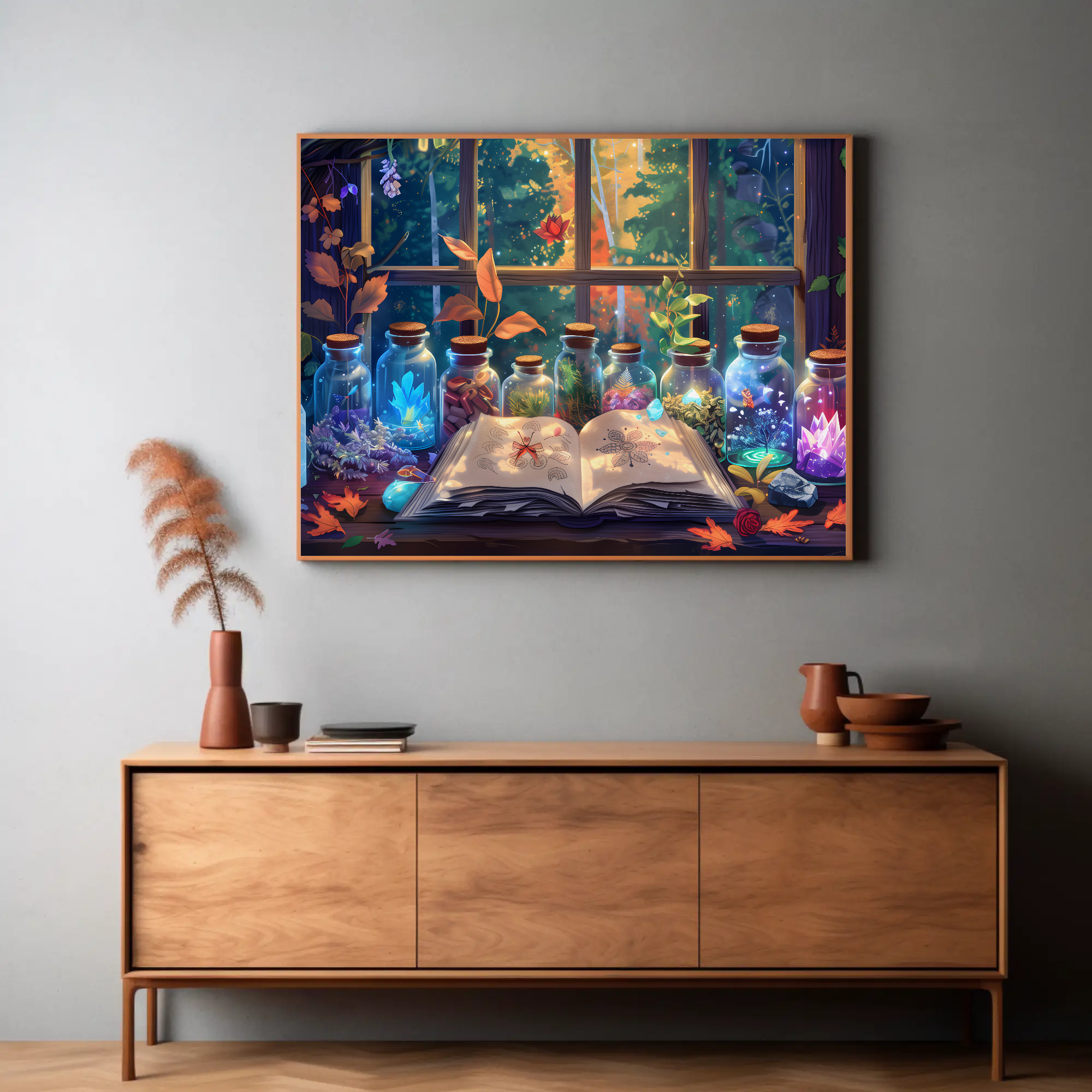 Young Witch's Lab Wall Art: Magical Fantasy Art