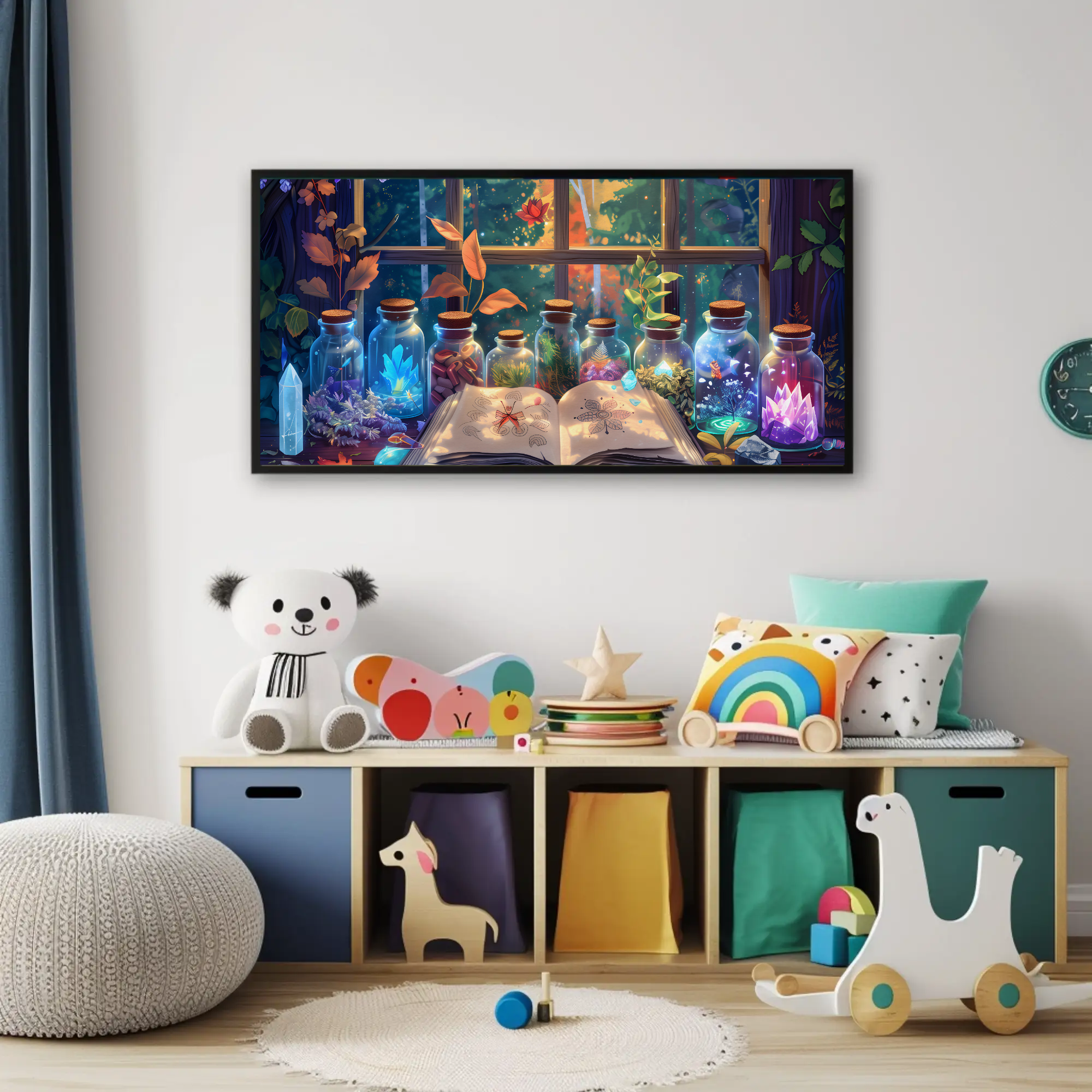 Young Witch's Lab Wall Art: Magical Fantasy Art