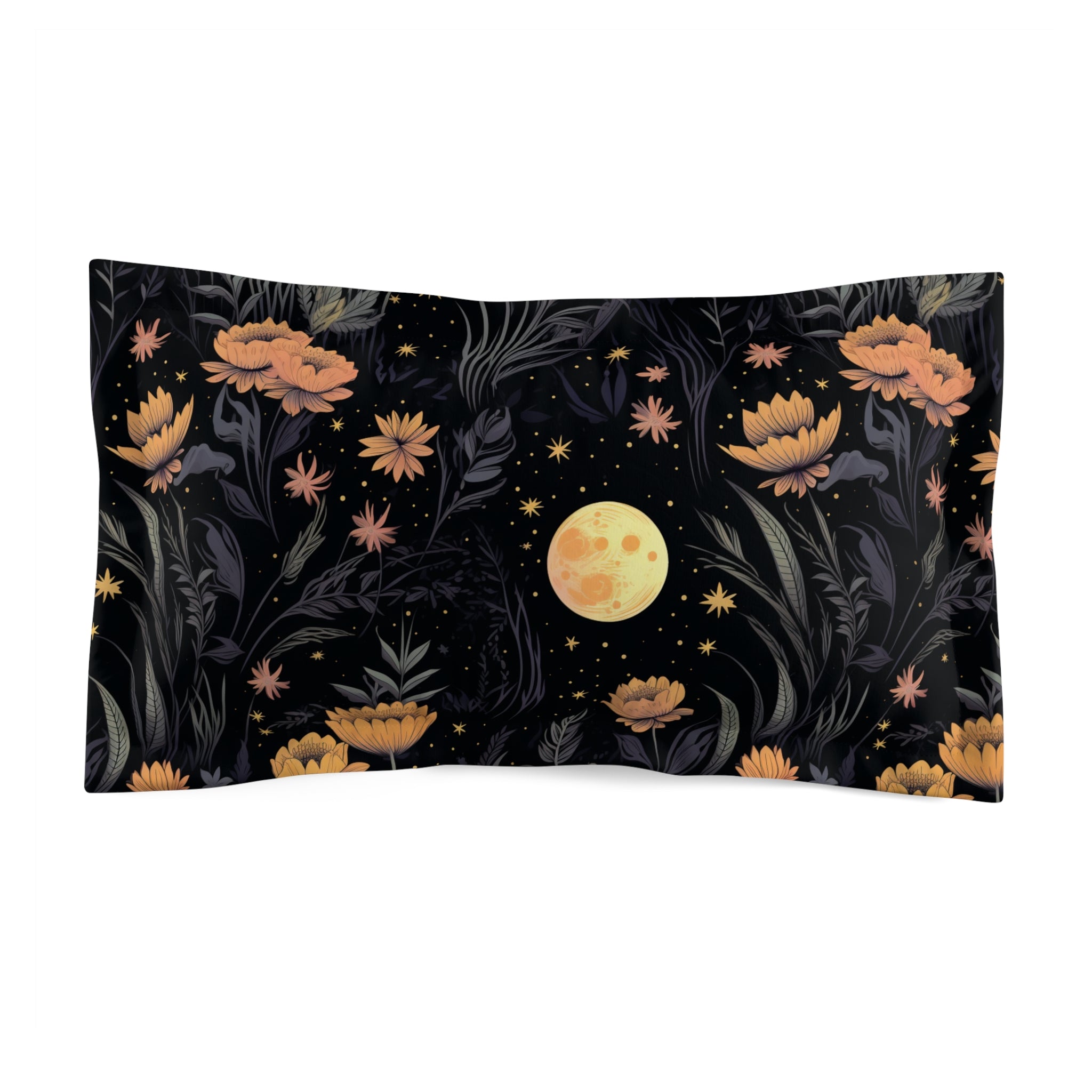 Garden of Shadows Floral Duvet Cover Set with Pillow Shams, Microfiber