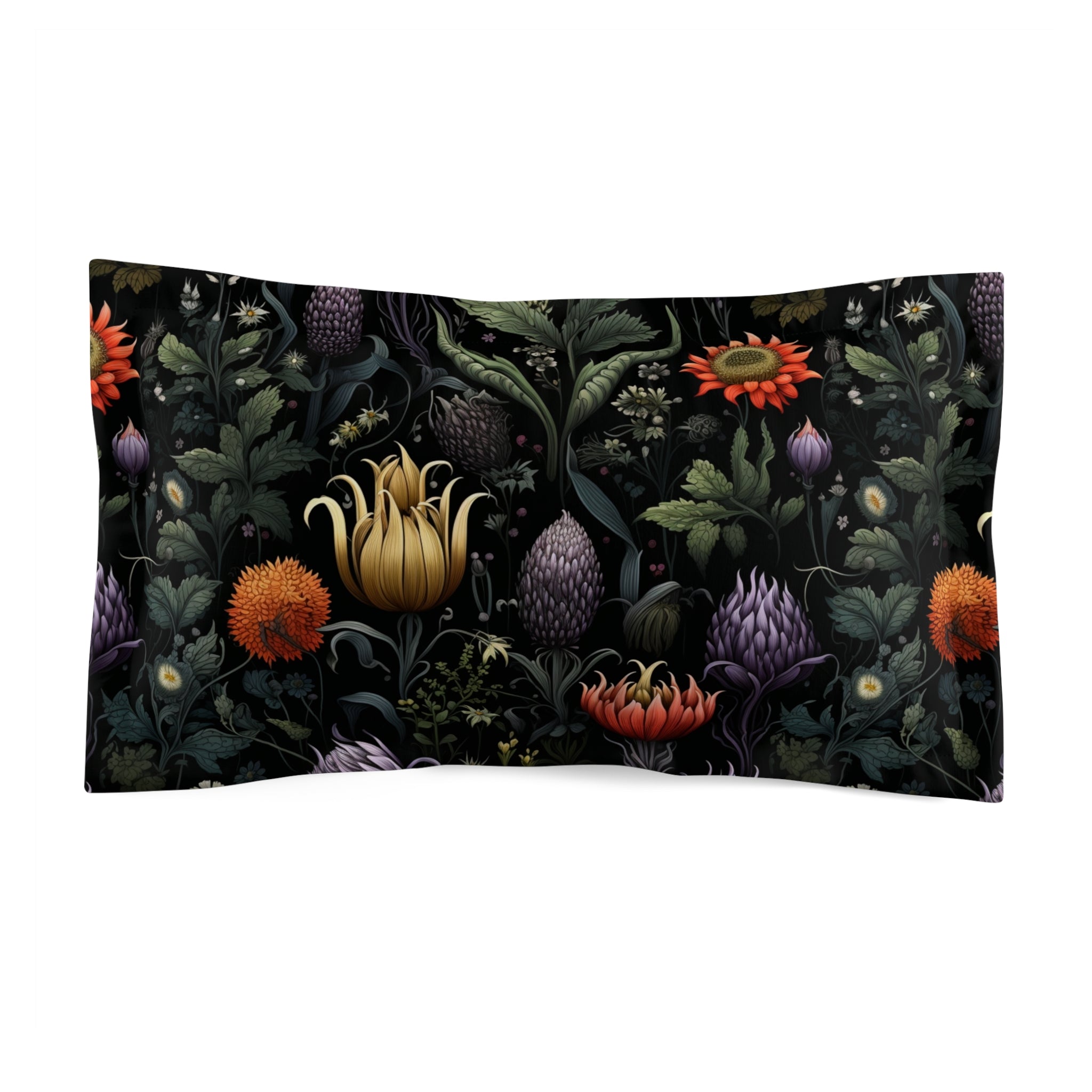 Enchanted Autumn Floral Microfiber Duvet Cover Set with Pillow Shams