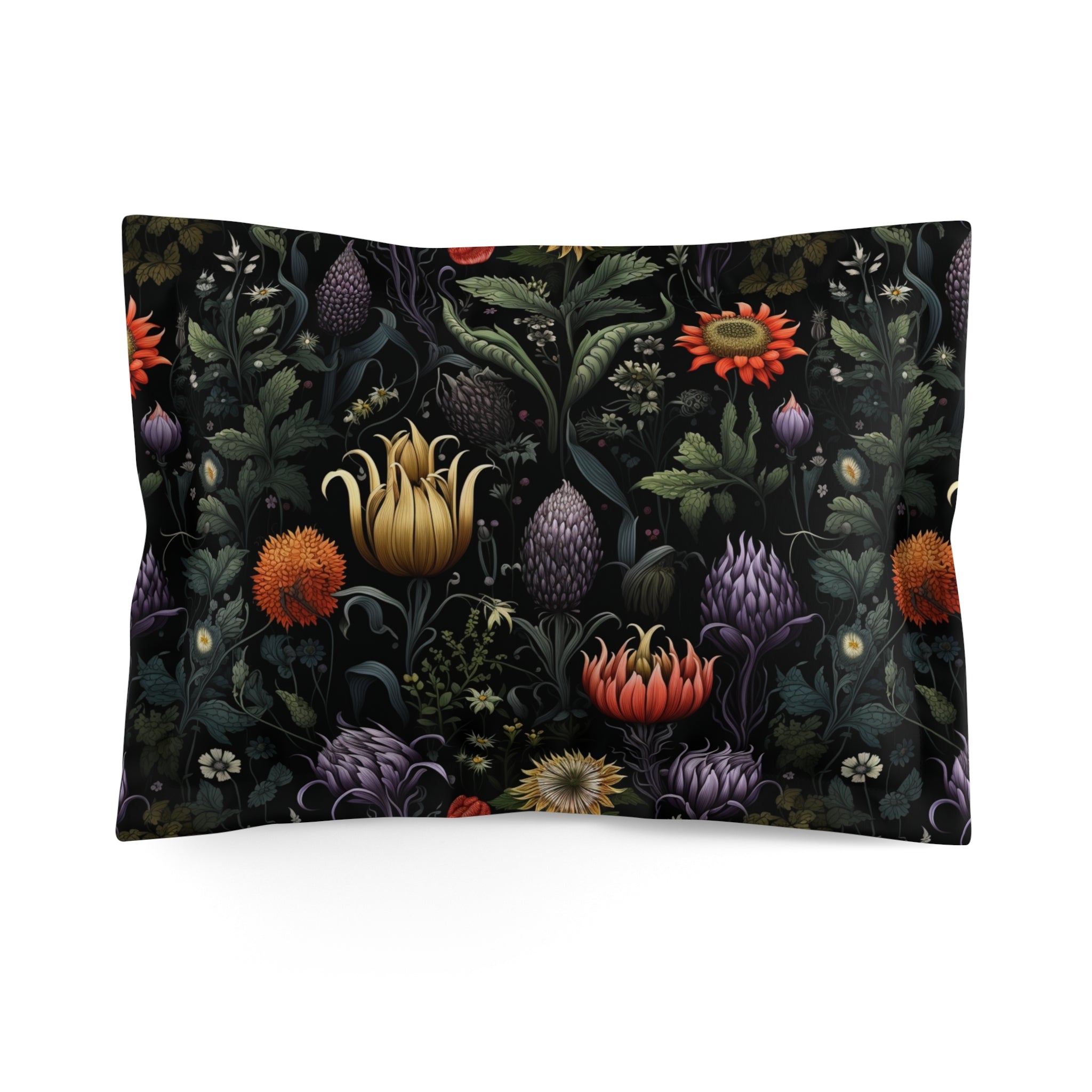 Enchanted Autumn Floral Microfiber Duvet Cover Set with Pillow Shams