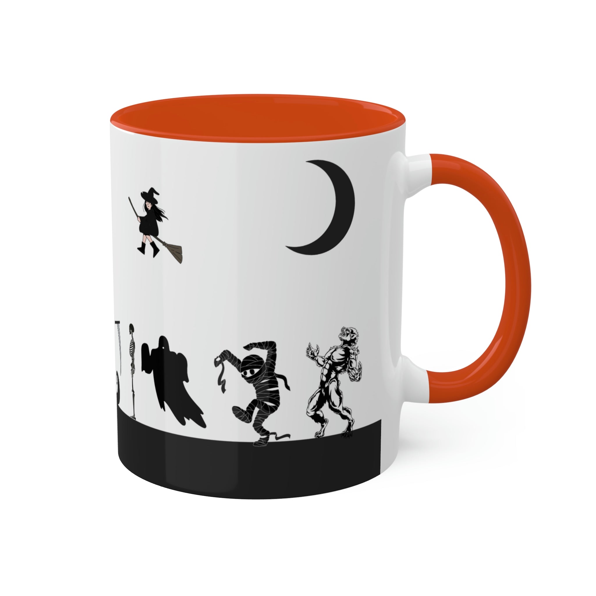 Haunted House Halloween Coffee Mug, Two Tone Ceramic 11 oz - Durazza