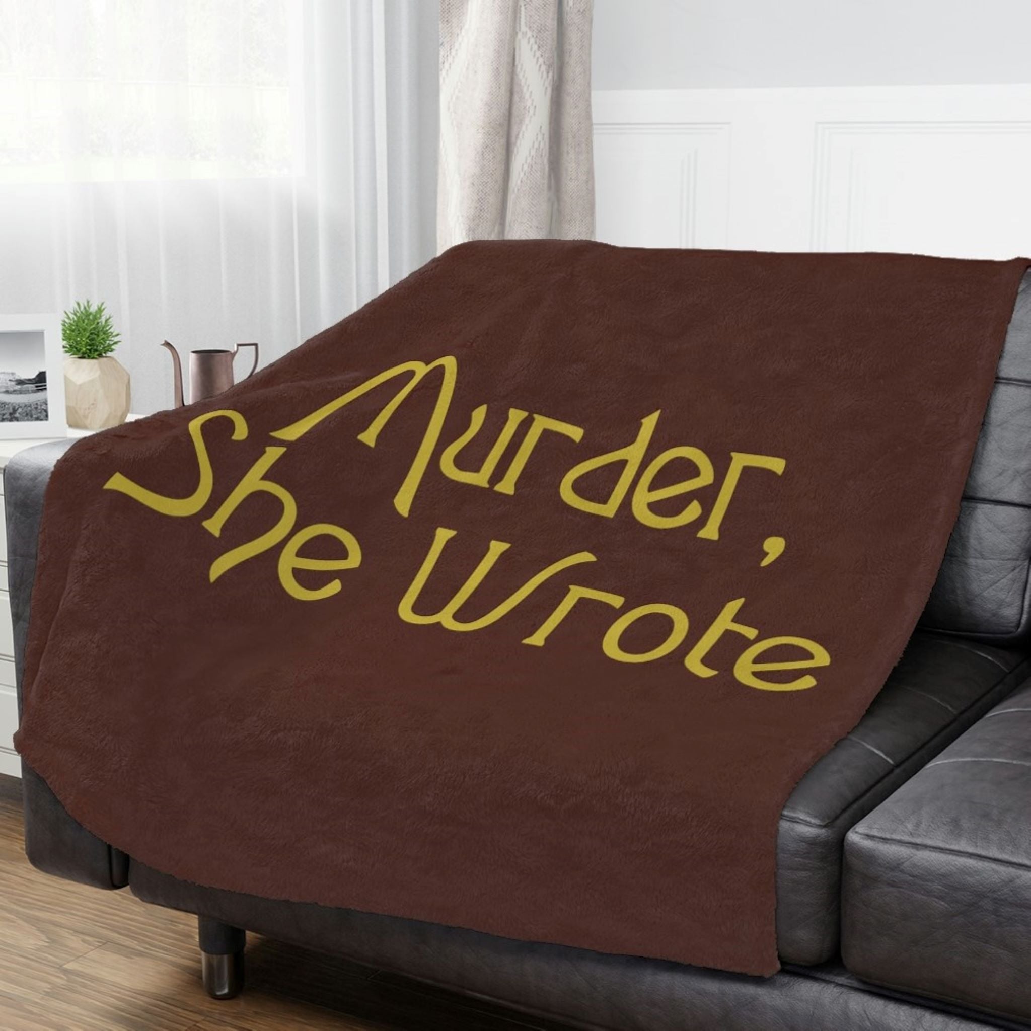 Murder She Wrote Throw Blanket in Sherpa or Minky, Multi-size