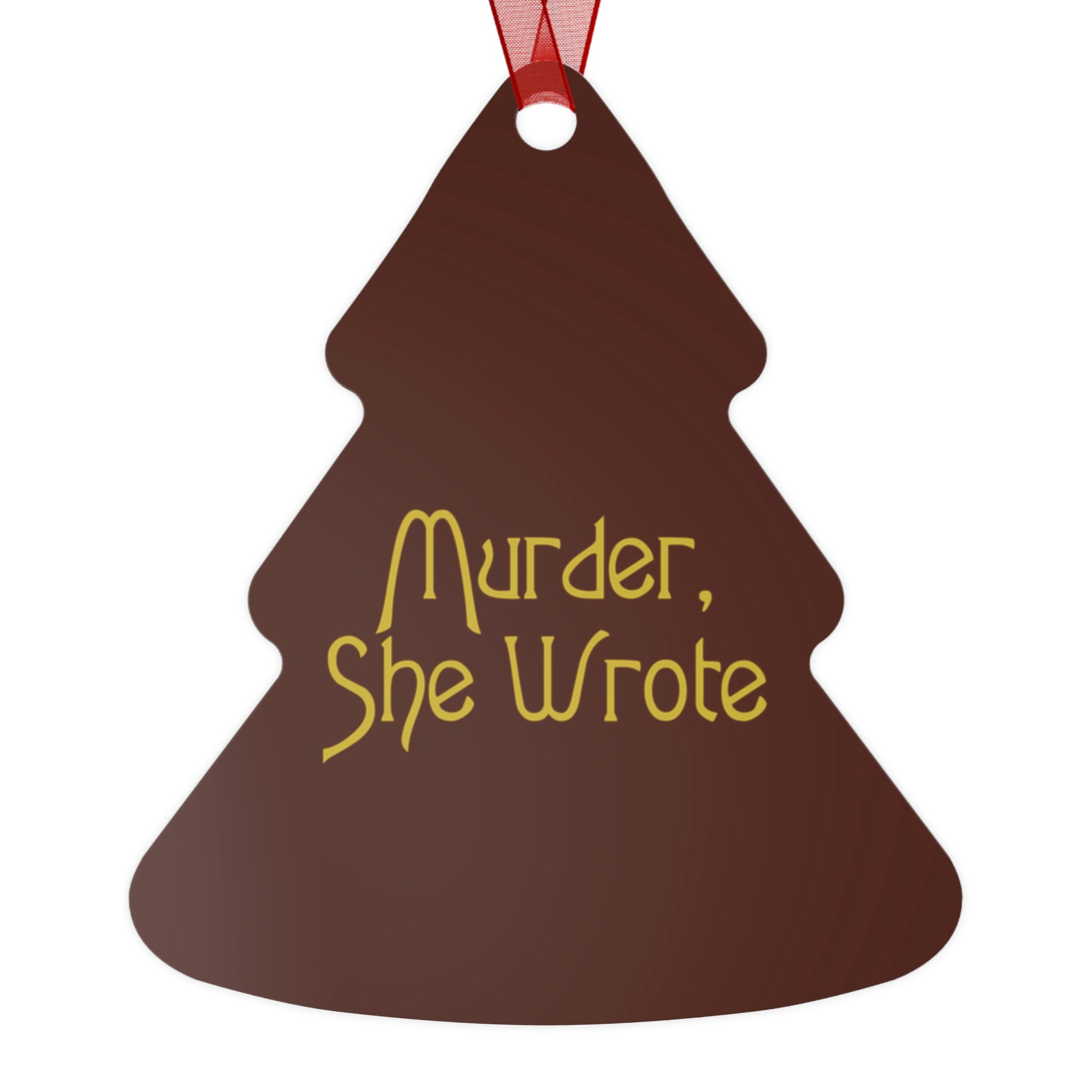 Murder She Wrote Christmas Ornaments, Metal, 4 Shapes - Durazza