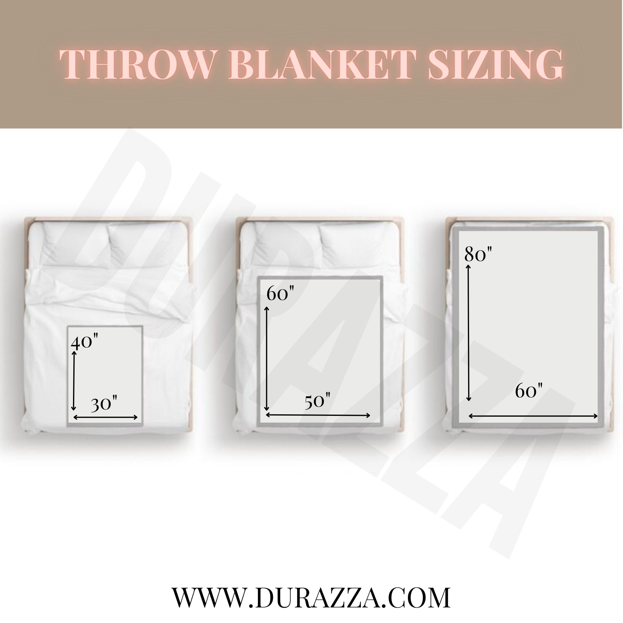 Throw Blanket Size Chart