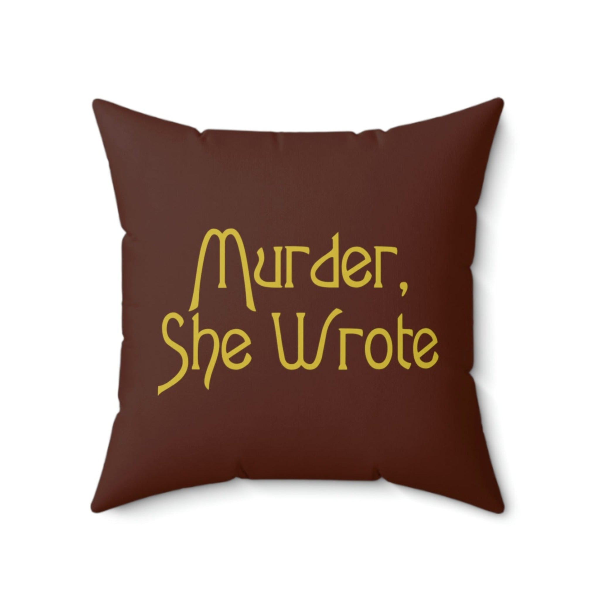 Murder she wrote faux suede pillow cover