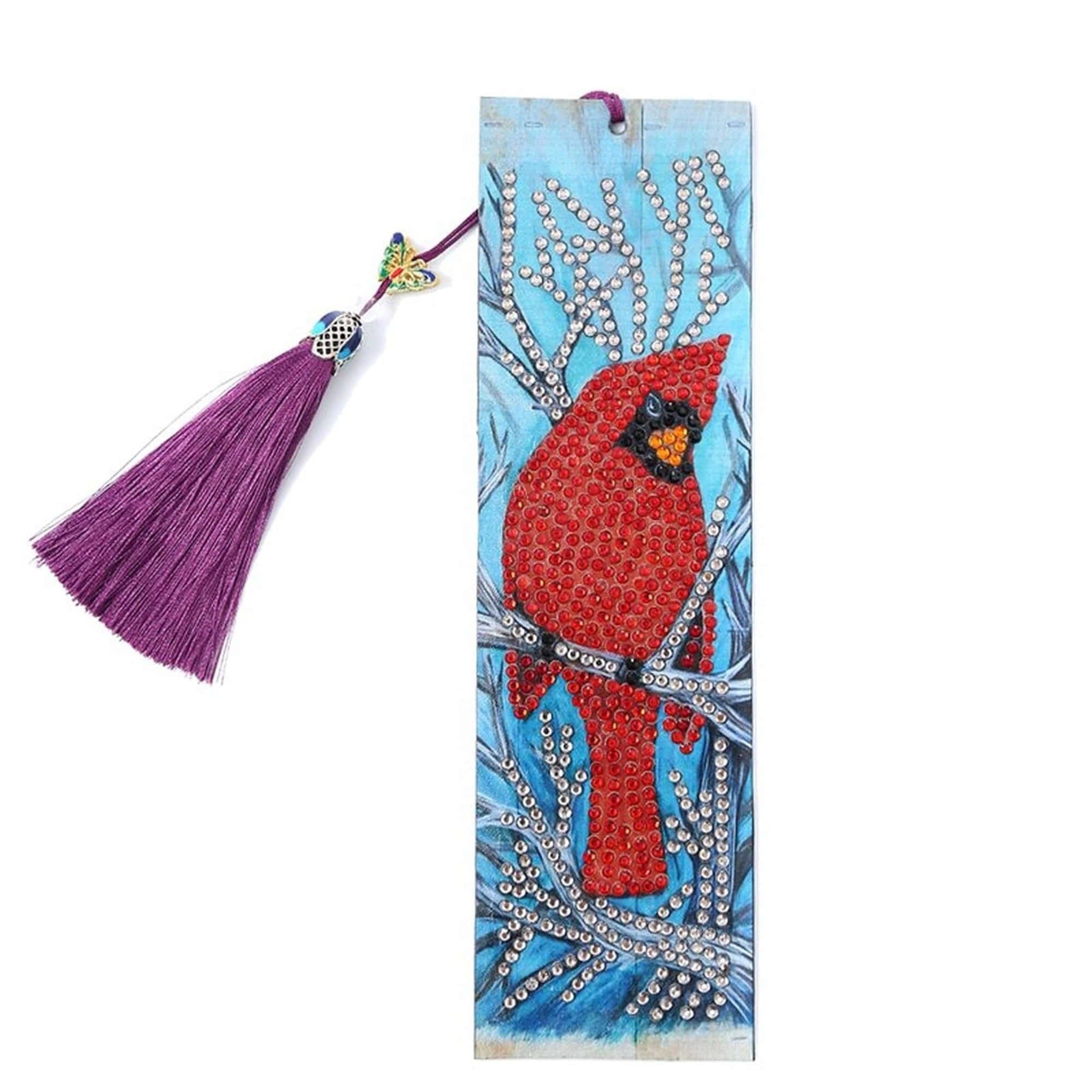 Cardinal Christmas Bird DIY Bookmark Diamond Painting Kit - Durazza