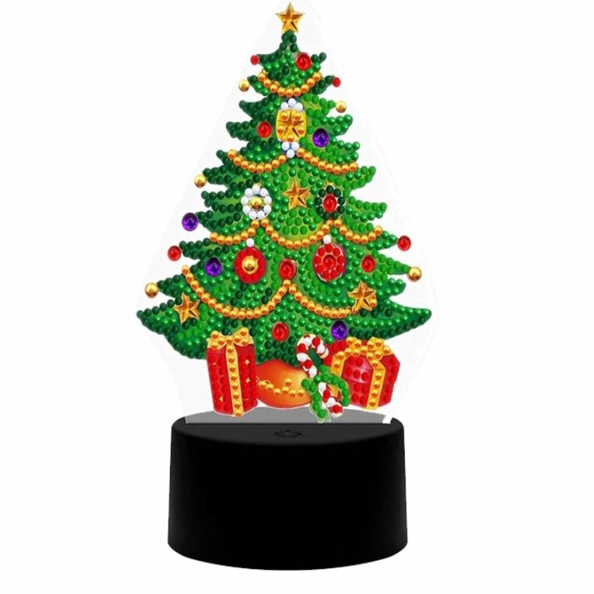 Christmas Tree Diamond Painting Lamp, Night Light - Durazza