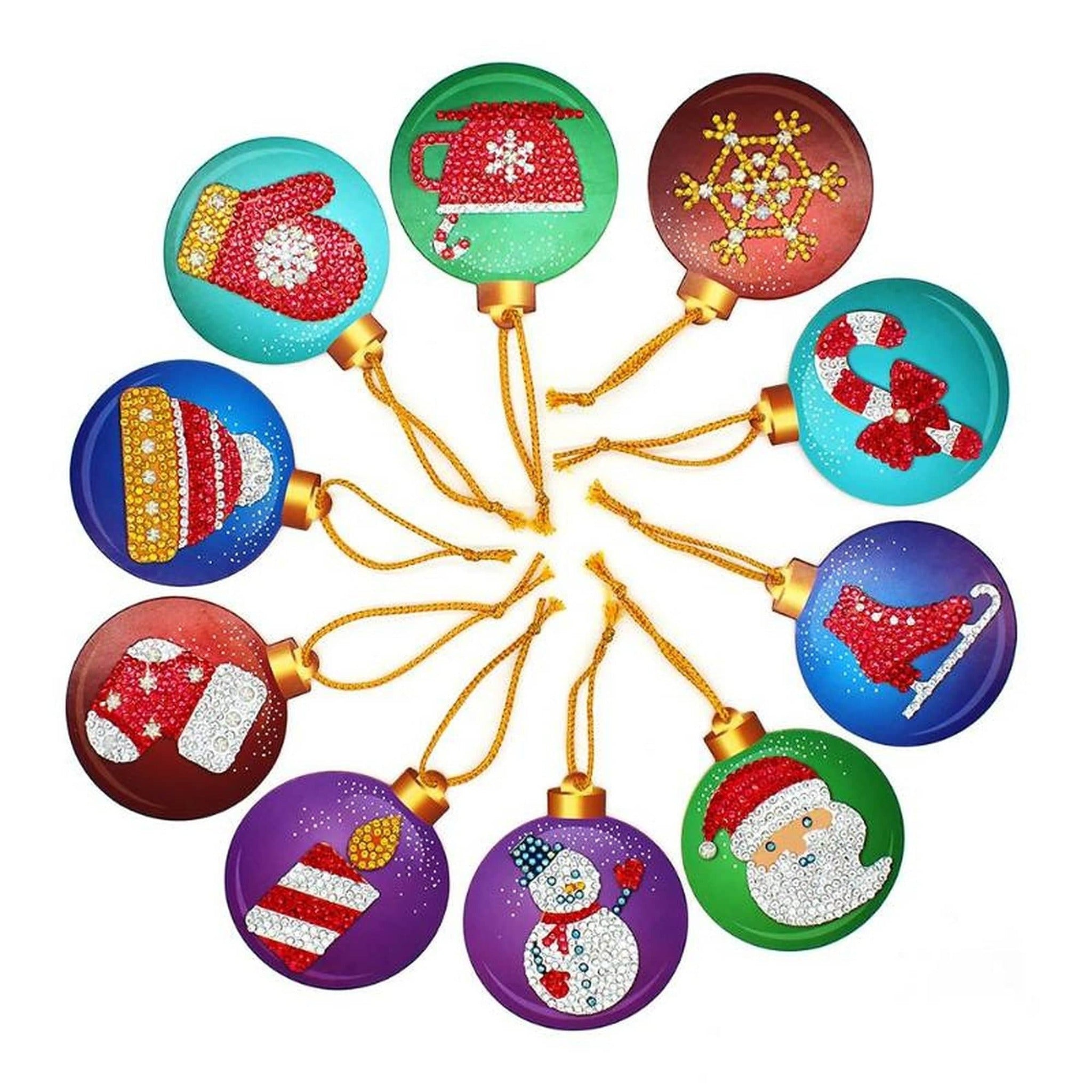 Christmas Ornament Diamond Painting Kits, Gift Tag Diamond