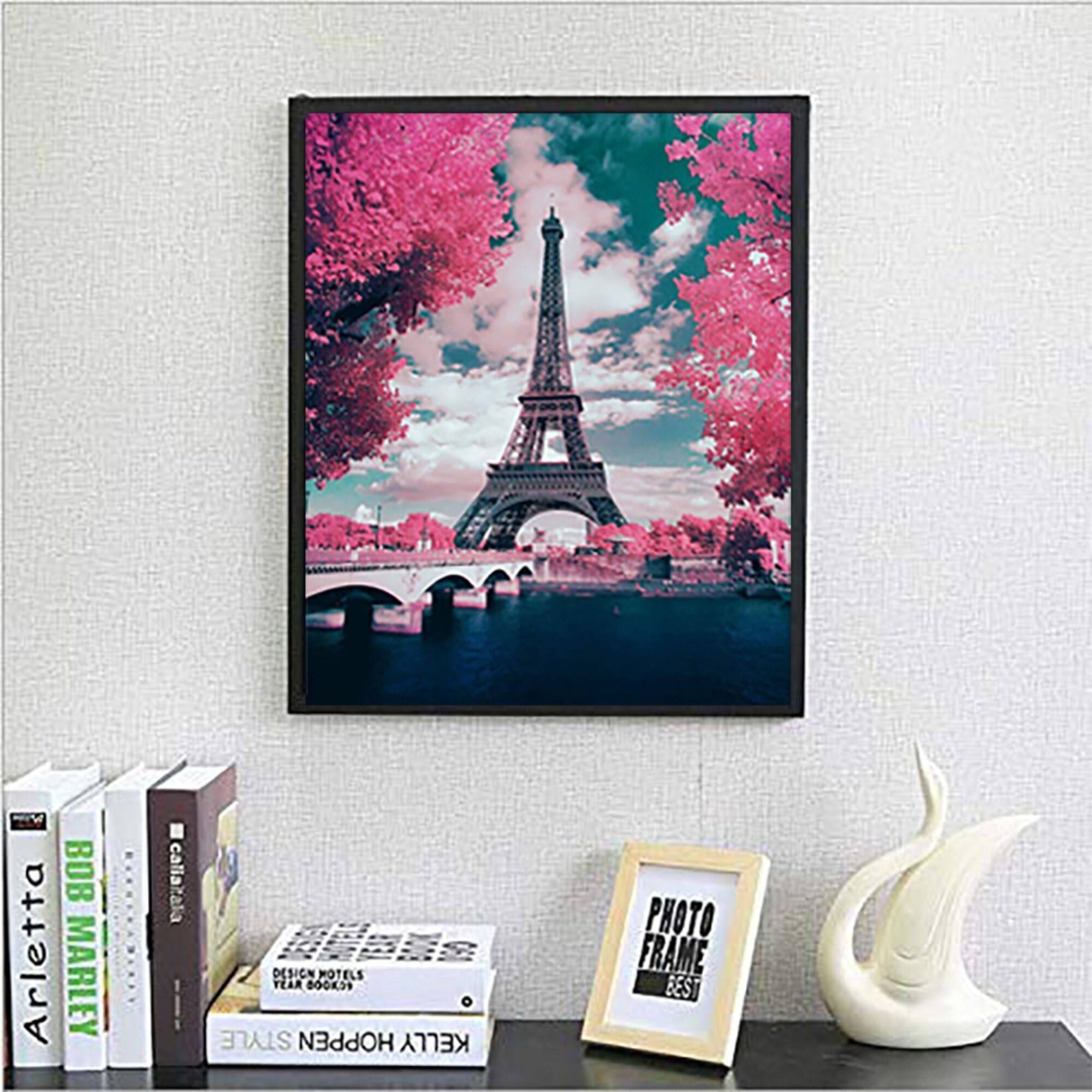 Eiffel Tower Paris Diamond Painting Art Kit, 5D, Full Drill, Round 35*45 cm - Durazza